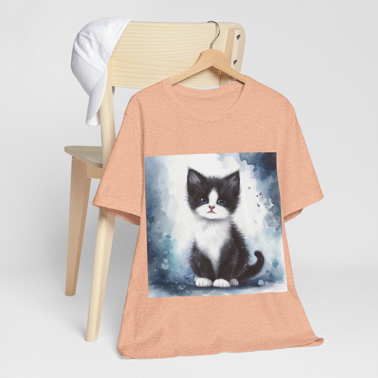 Watercolor Tuxedo Kitten Unisex Jersey Short Sleeve Tee