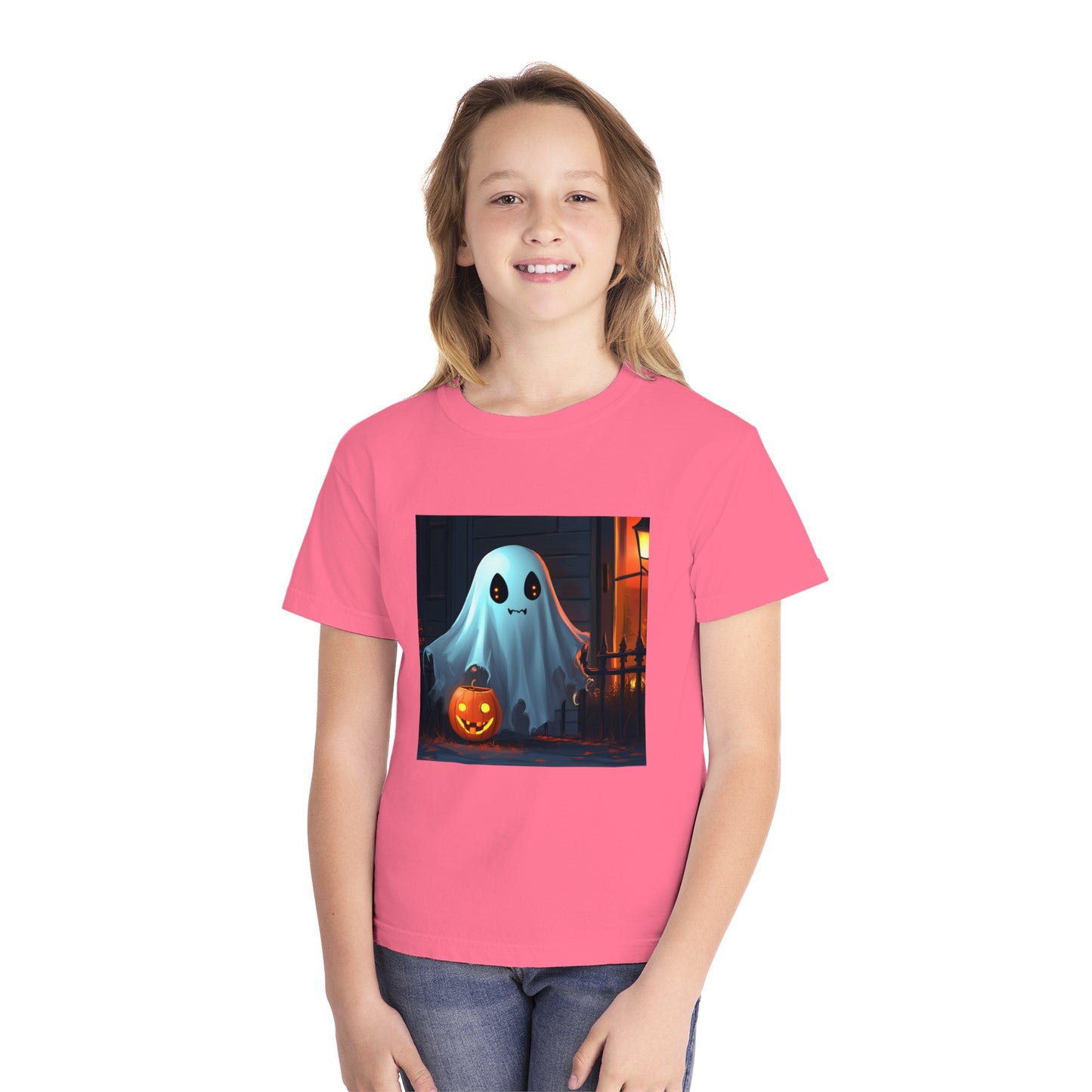 Ghost Trick or Treating Youth Midweight Tee