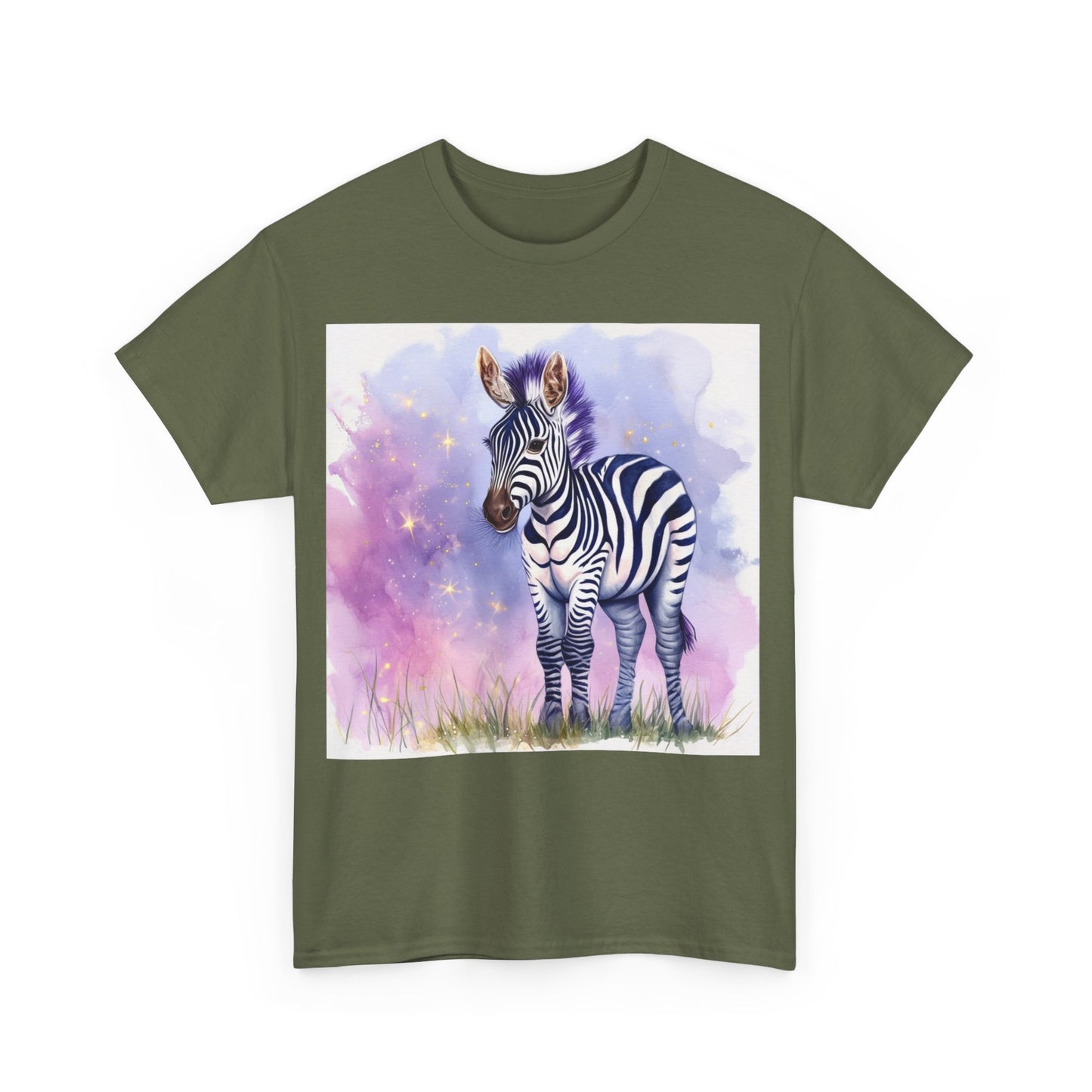 Adorable Zebra Unisex Heavy Cotton Tee