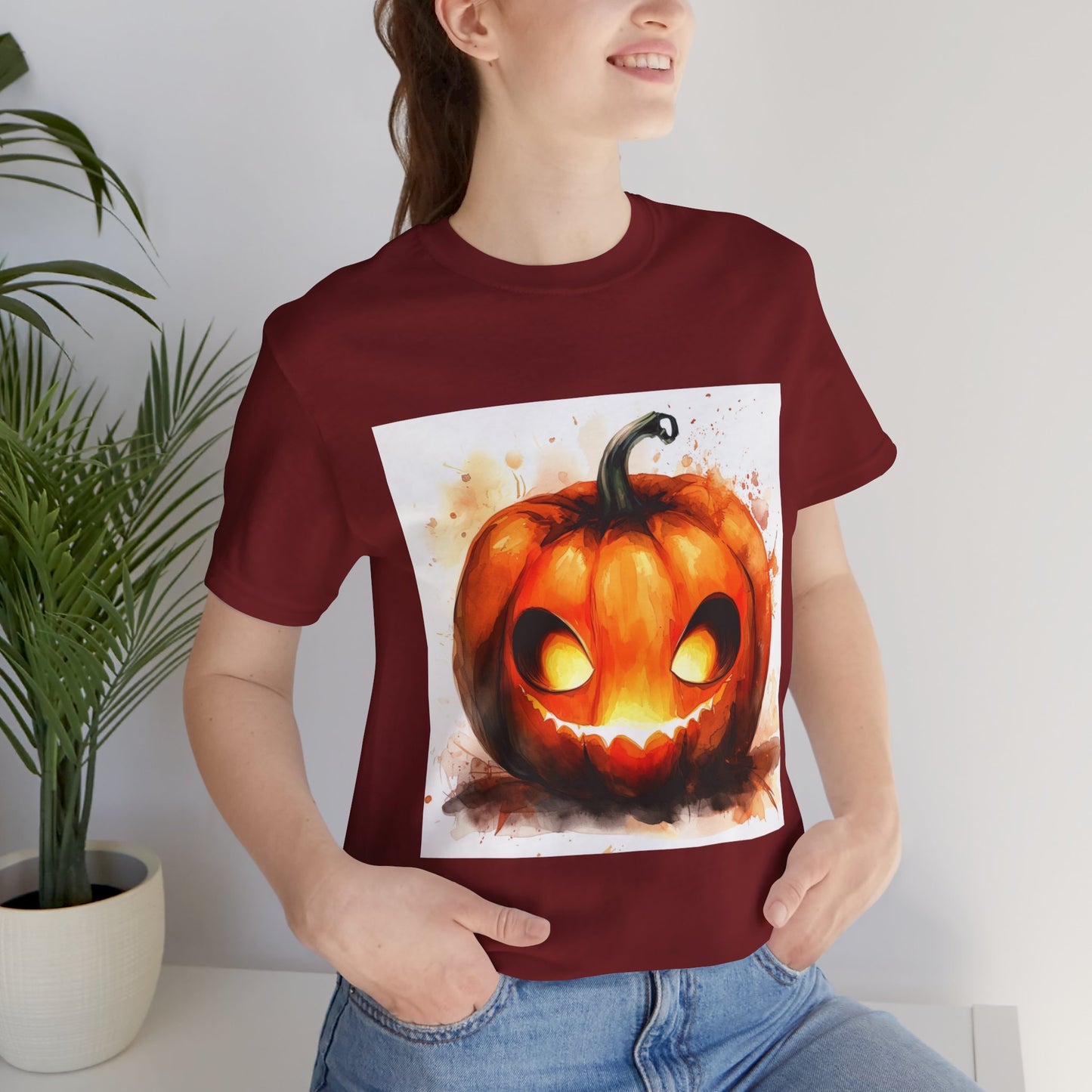 Cute Happy Jack o Lantern Unisex Jersey Short Sleeve Tee