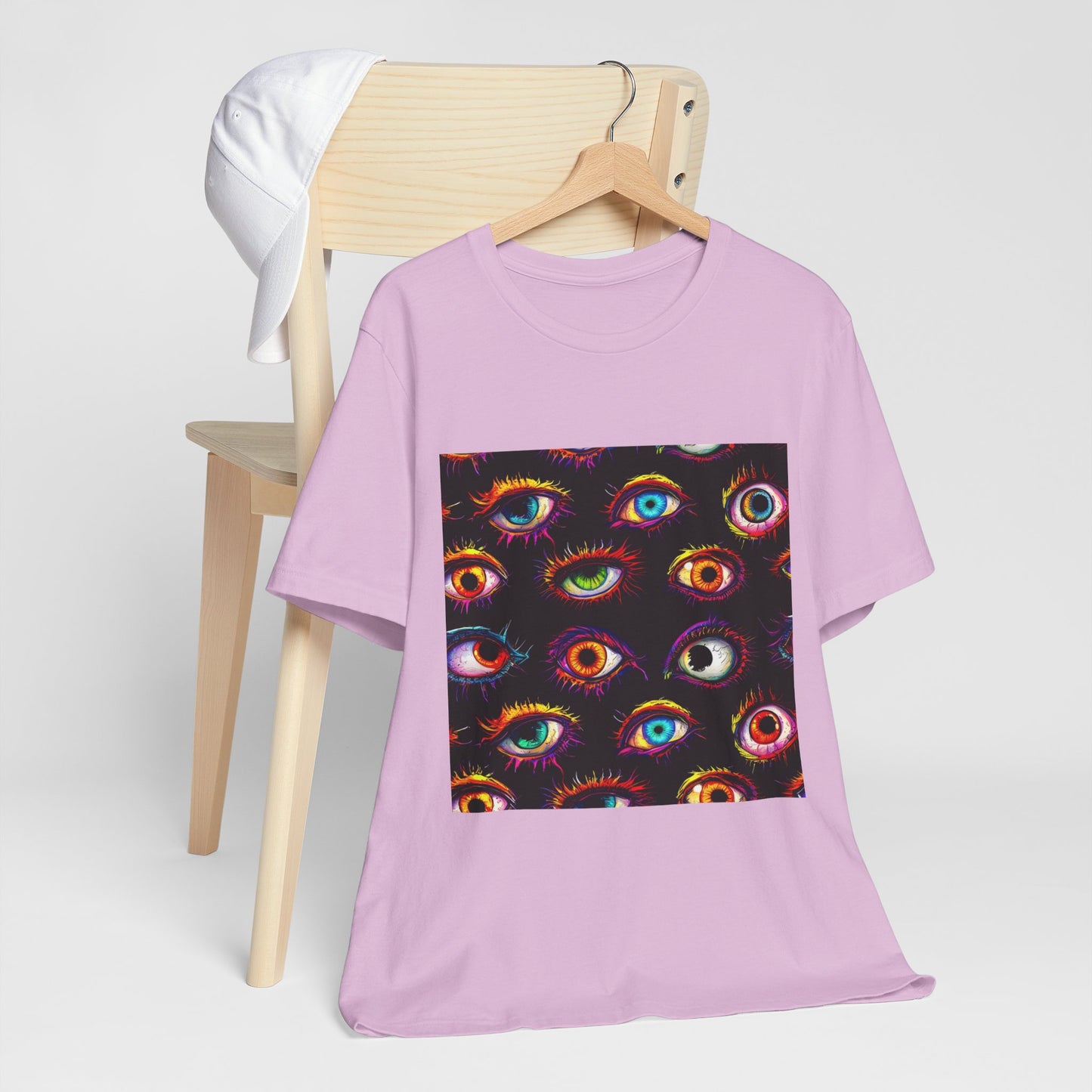 Colorful Spooky Eye Pattern Unisex Jersey Short Sleeve Tee