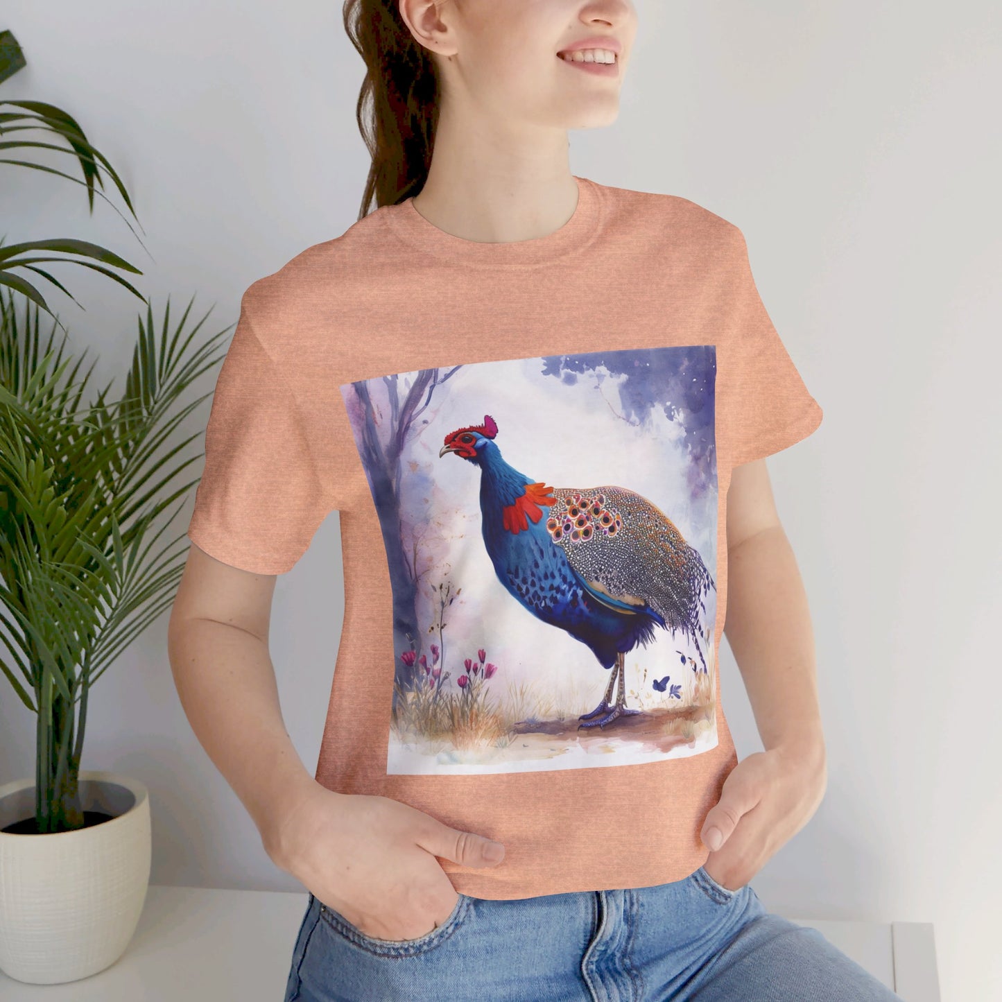 Cute Guinea Fowl Unisex Jersey Short Sleeve Tee