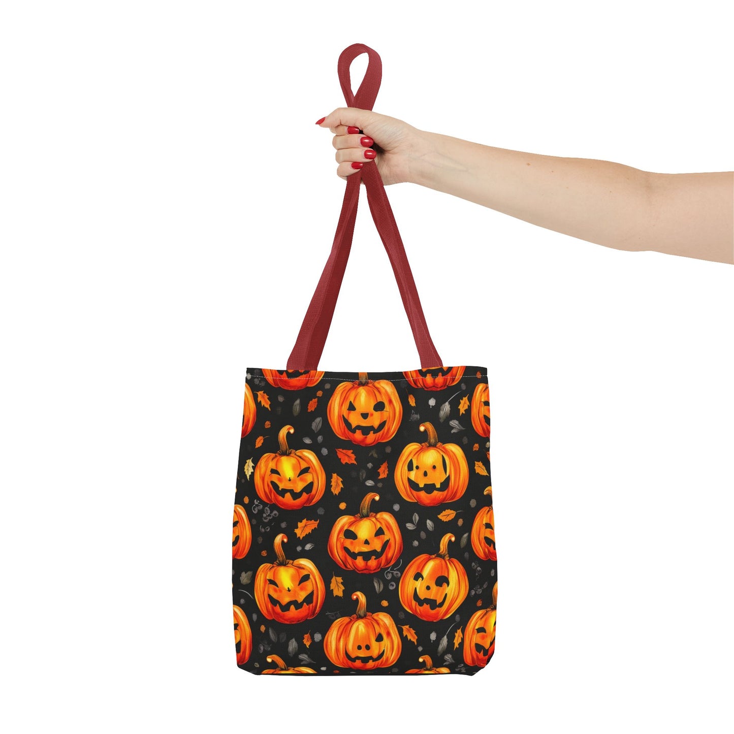 Happy Pumpkin Pattern Tote Bag (AOP)