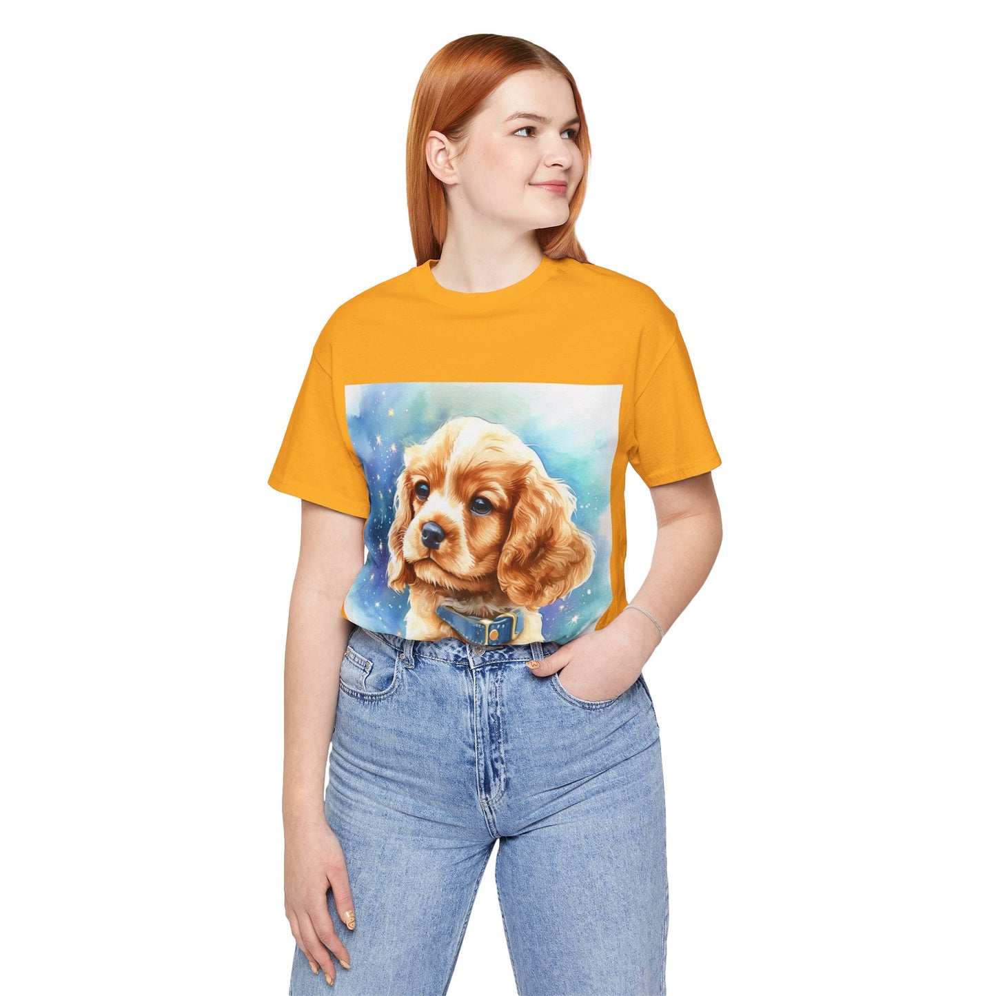 Starry Cocker Spaniel Unisex Jersey Short Sleeve Tee