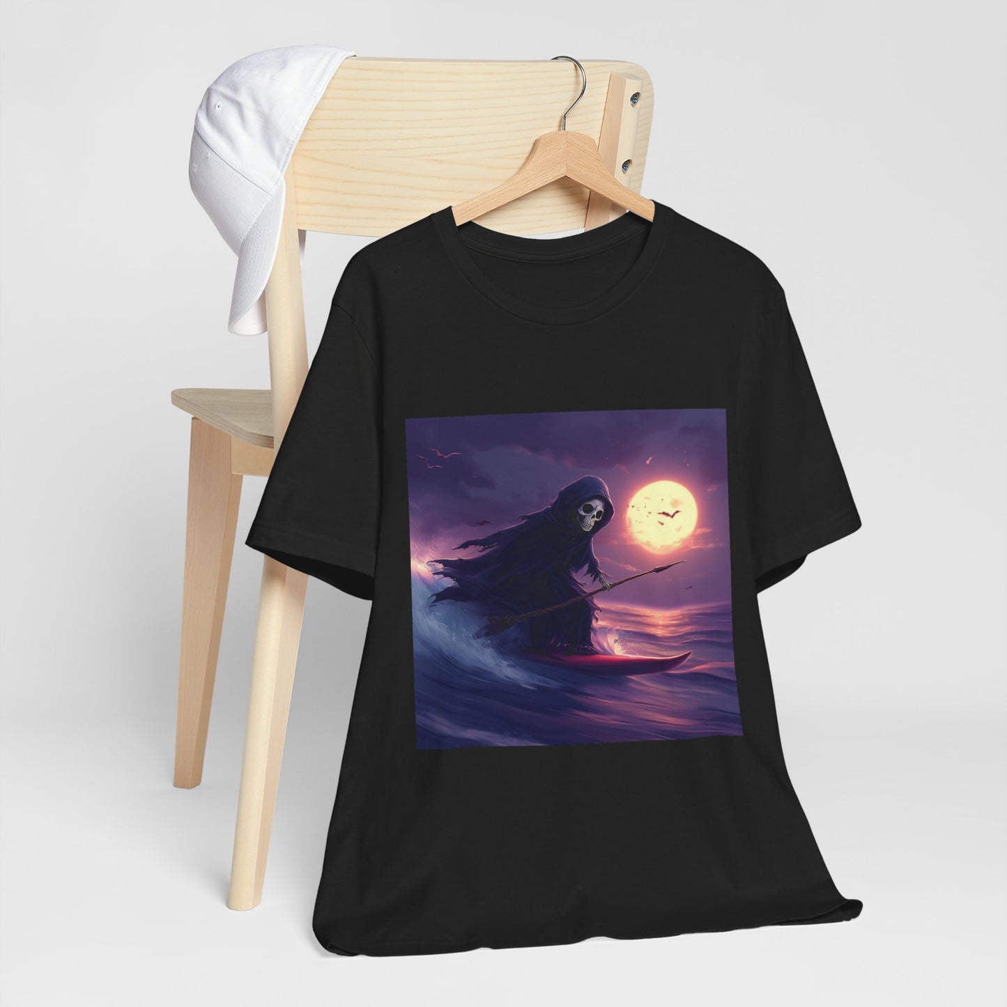 Surfing Grim Reaper Unisex Jersey Short Sleeve Tee