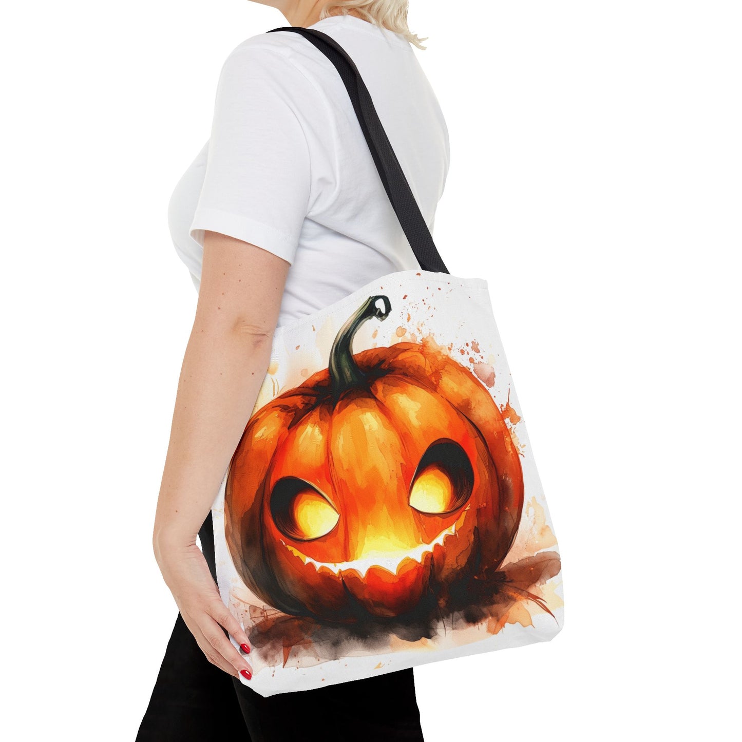 Cute Happy Jack o Lantern Tote Bag (AOP)