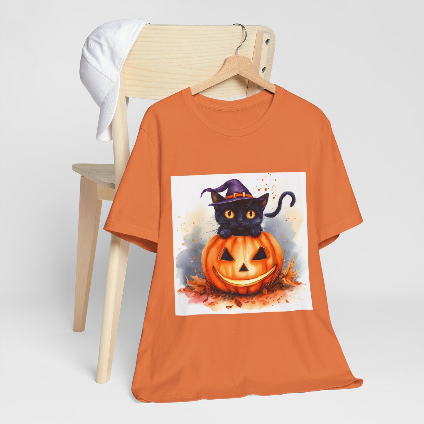 Halloween Cat Unisex Jersey Short Sleeve Tee