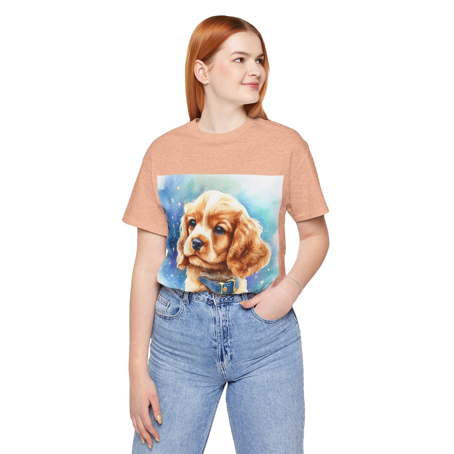 Starry Cocker Spaniel Unisex Jersey Short Sleeve Tee