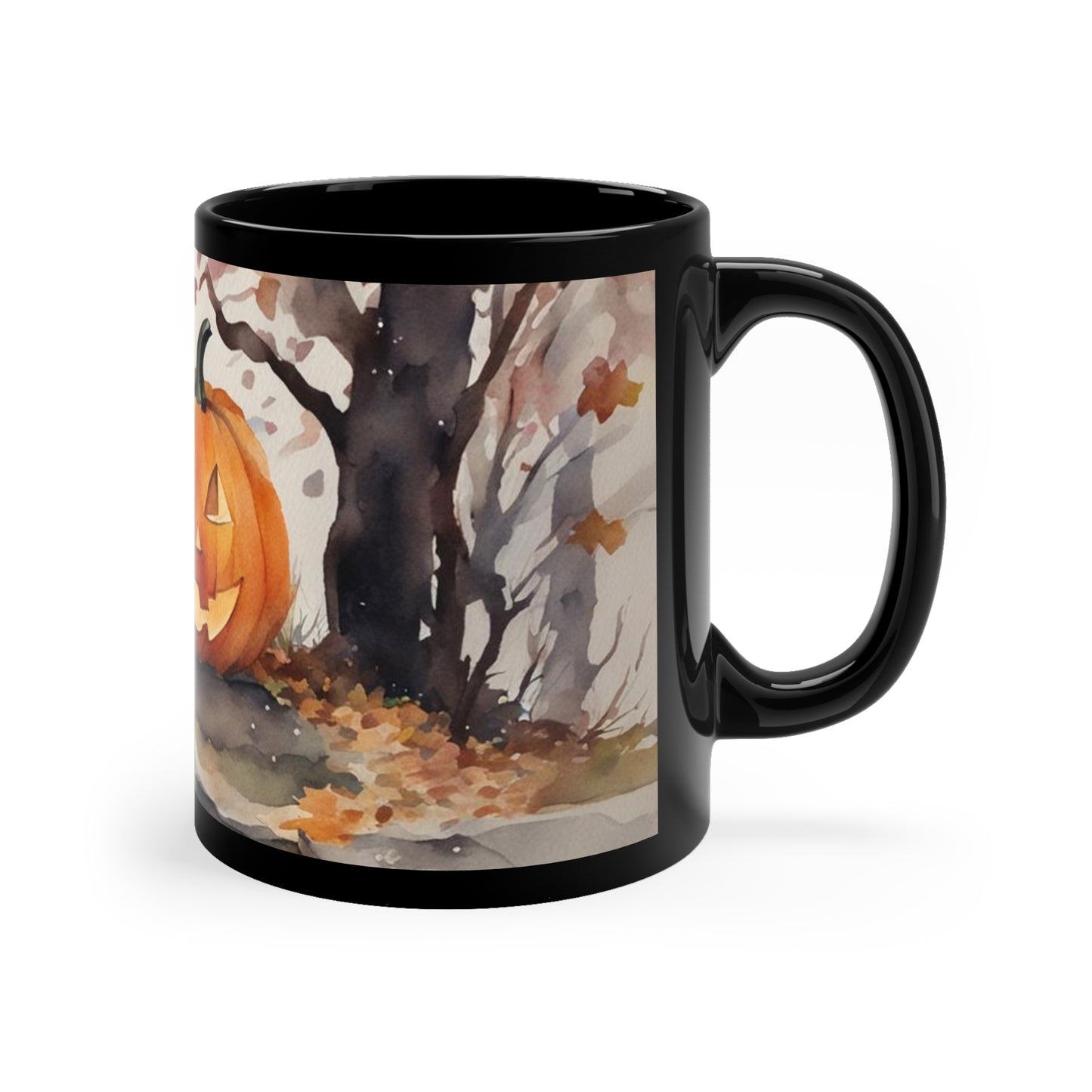 11oz Halloween Jacko Lantern Black Mug