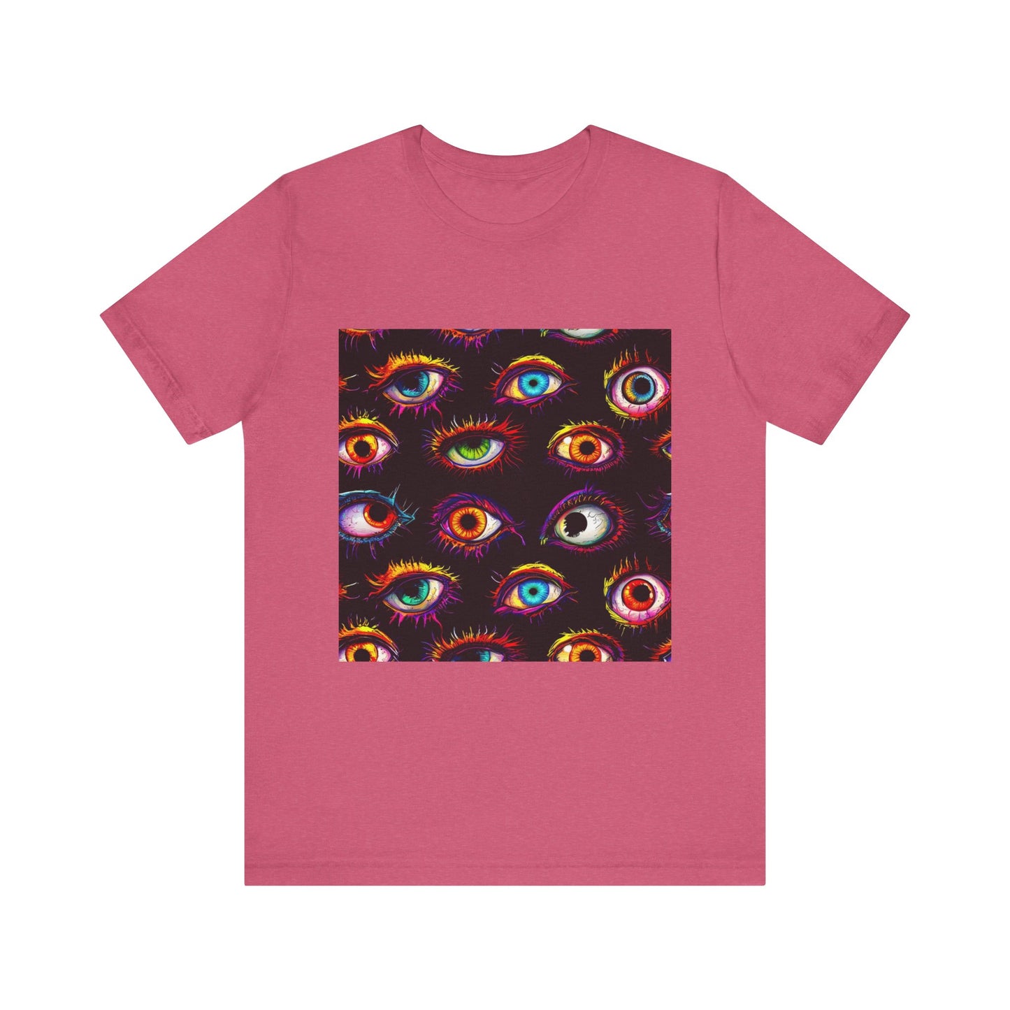 Colorful Spooky Eye Pattern Unisex Jersey Short Sleeve Tee