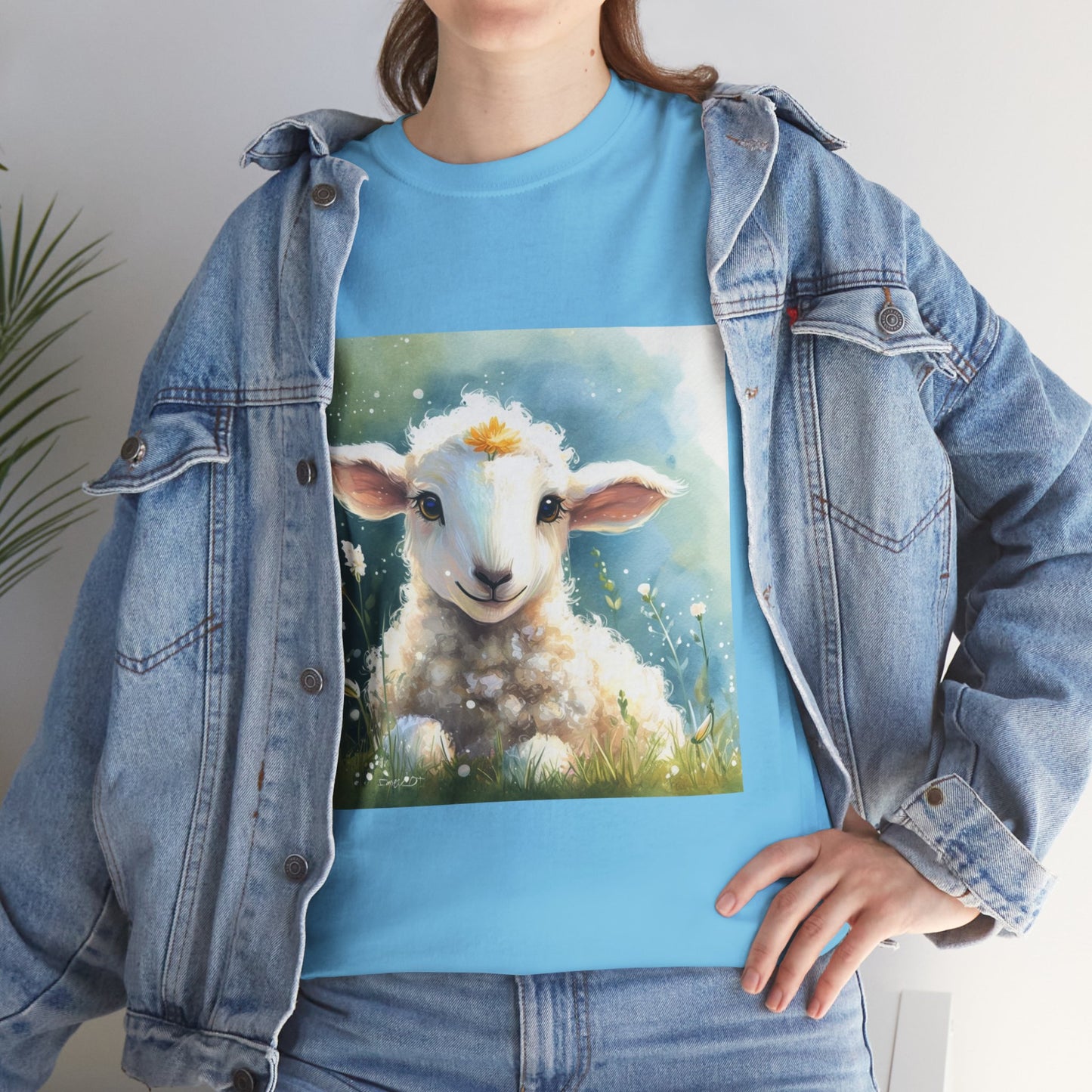 Cute Lamb Unisex Heavy Cotton Tee