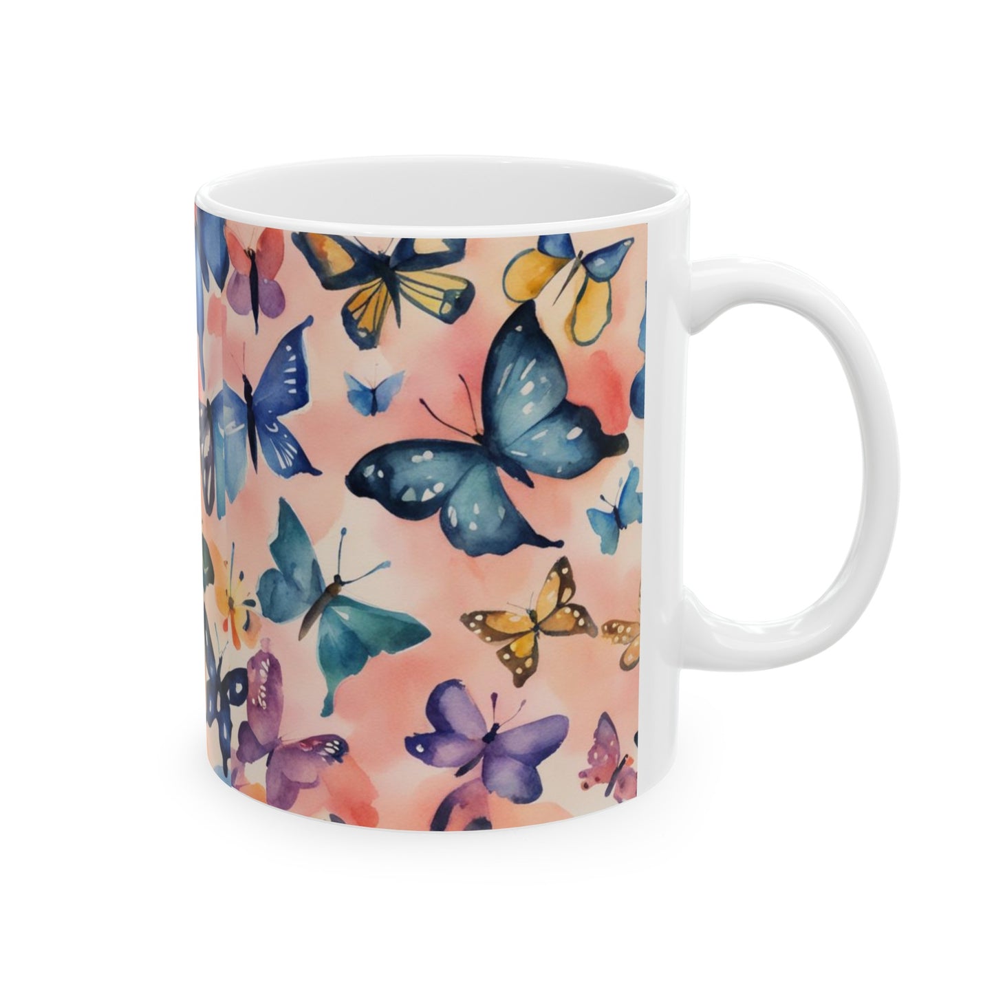 Fluttering Butterflies Ceramic Mug, 11oz