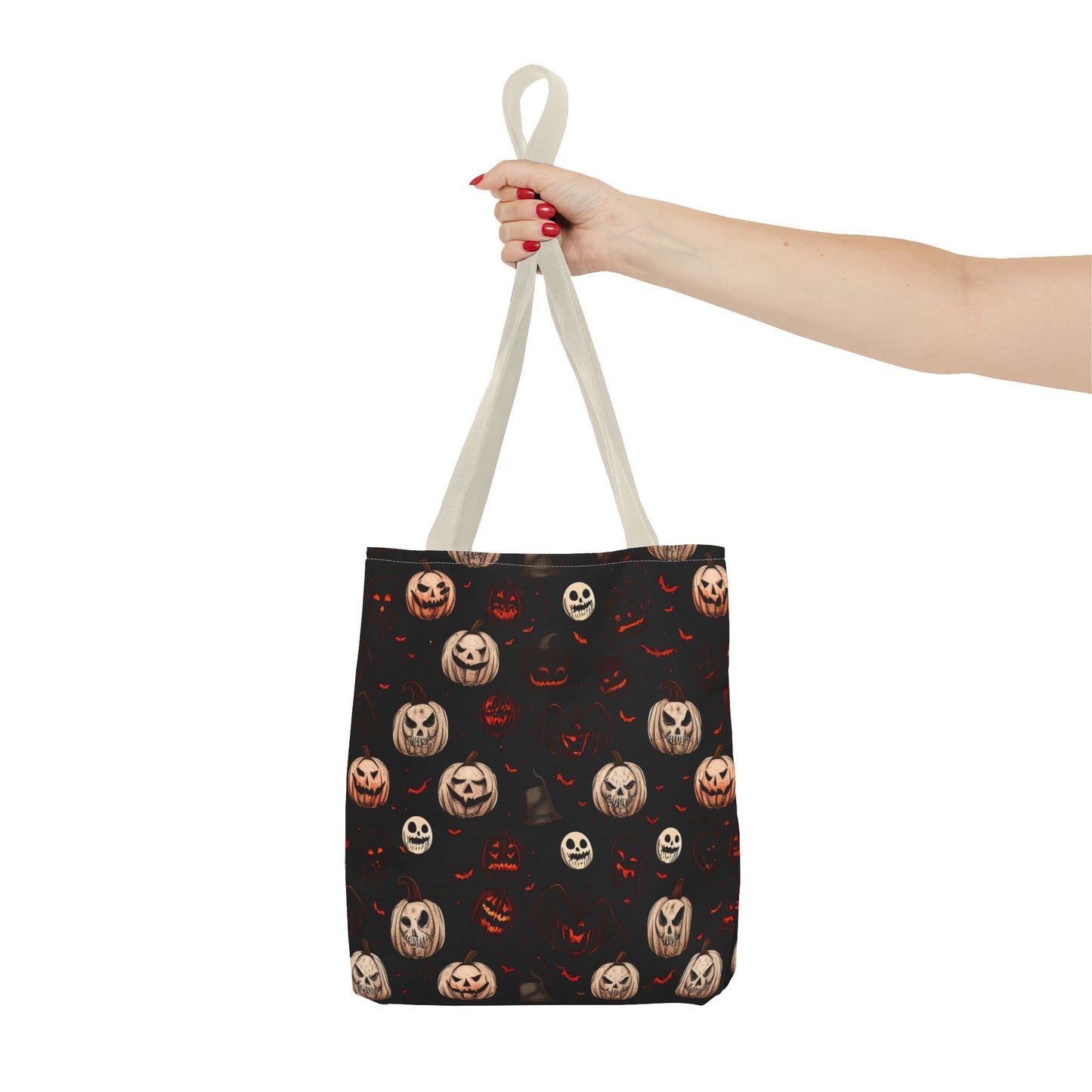 Spooky Halloween Pattern Tote Bag (AOP)