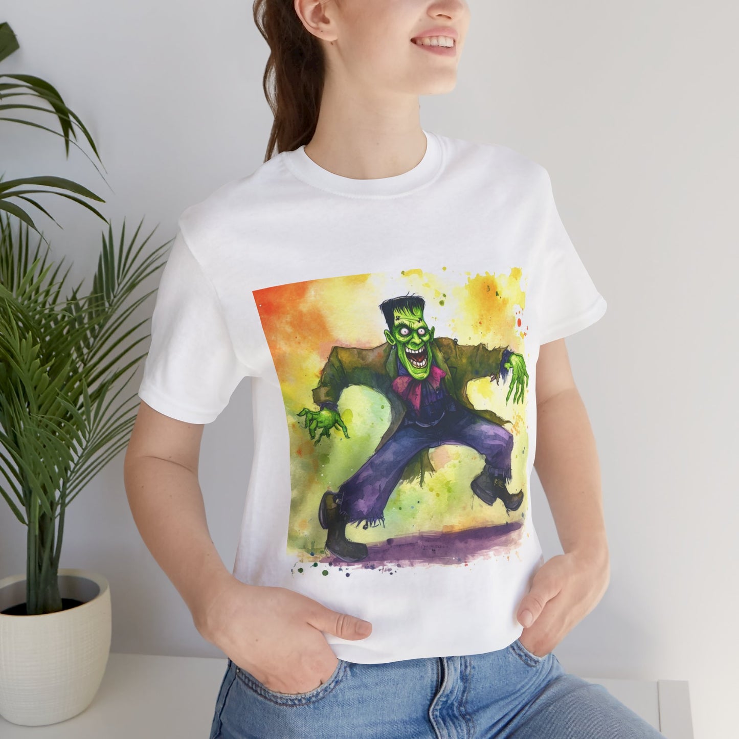 Quirky Frankenstein Unisex Jersey Short Sleeve Tee