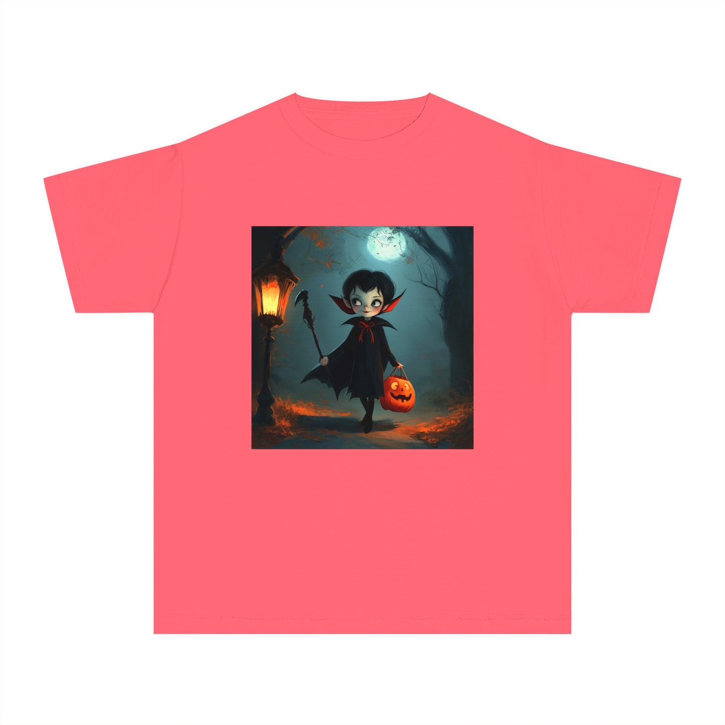 Cute Trick or Treating Vampire Youth Midweight Tee