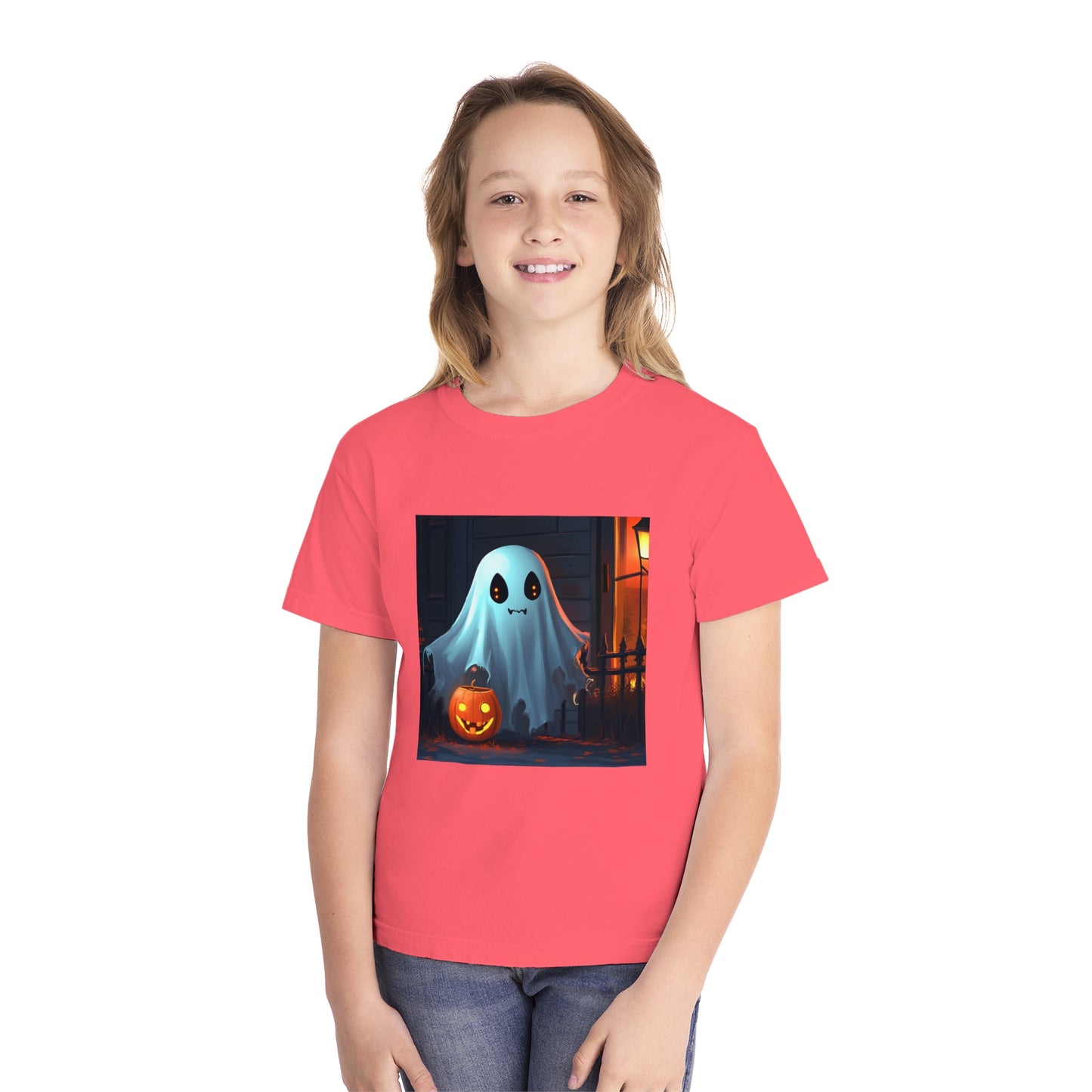 Ghost Trick or Treating Youth Midweight Tee