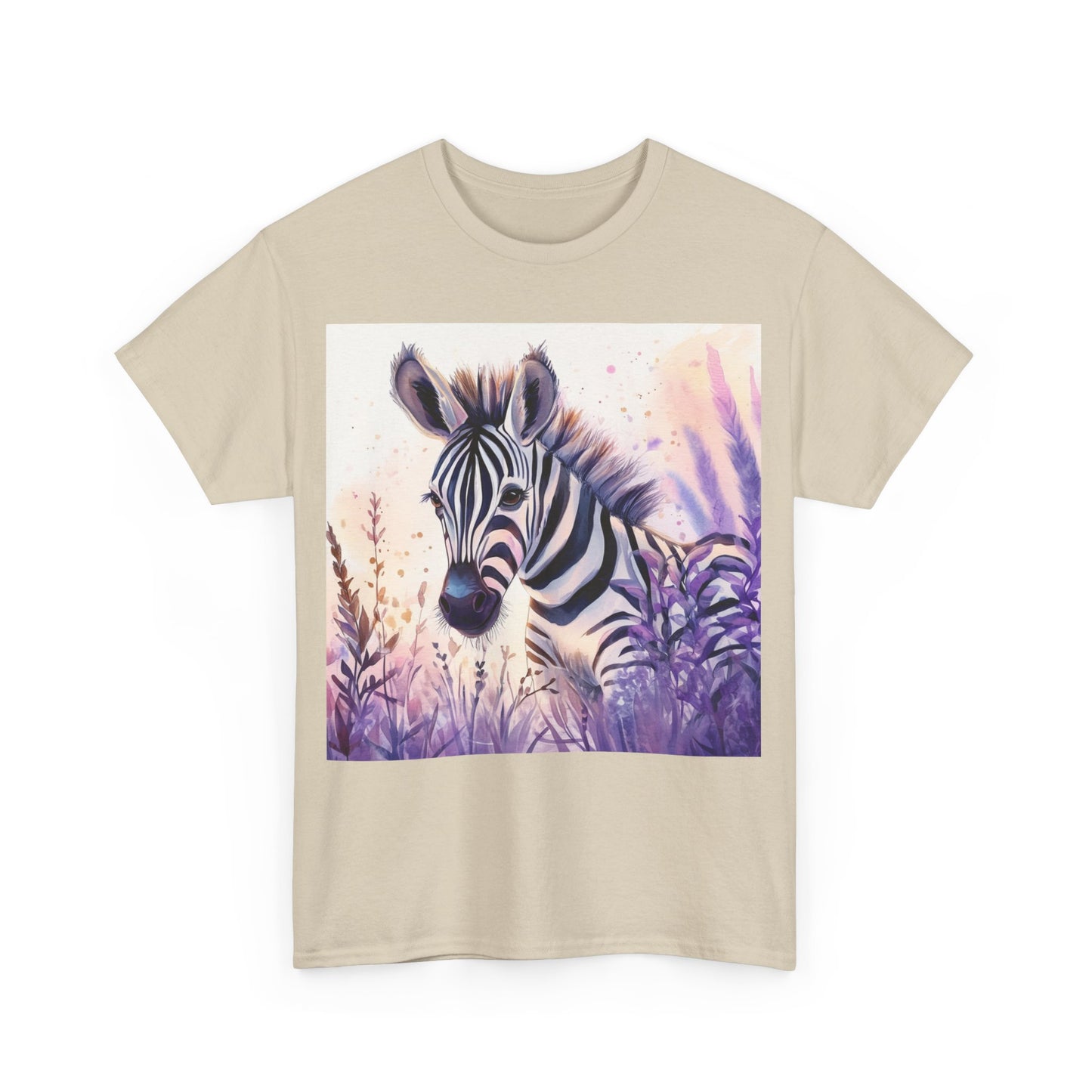 Cute Baby Zebra Unisex Heavy Cotton Tee