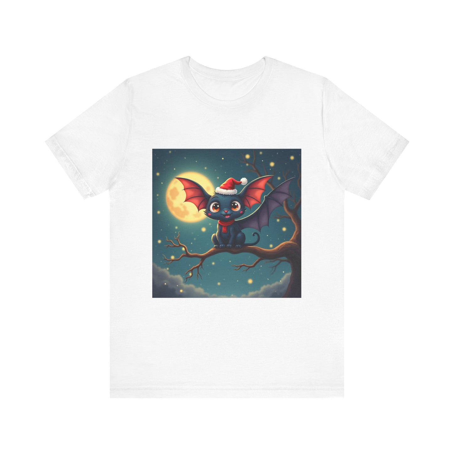 Adorable Festive Winter Bat Unisex Jersey Tee