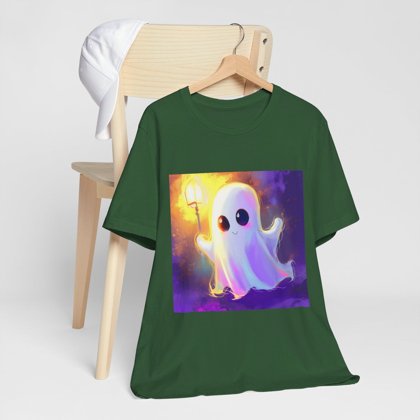 Cute Cartoon Ghost Unisex Jersey Short Sleeve Tee