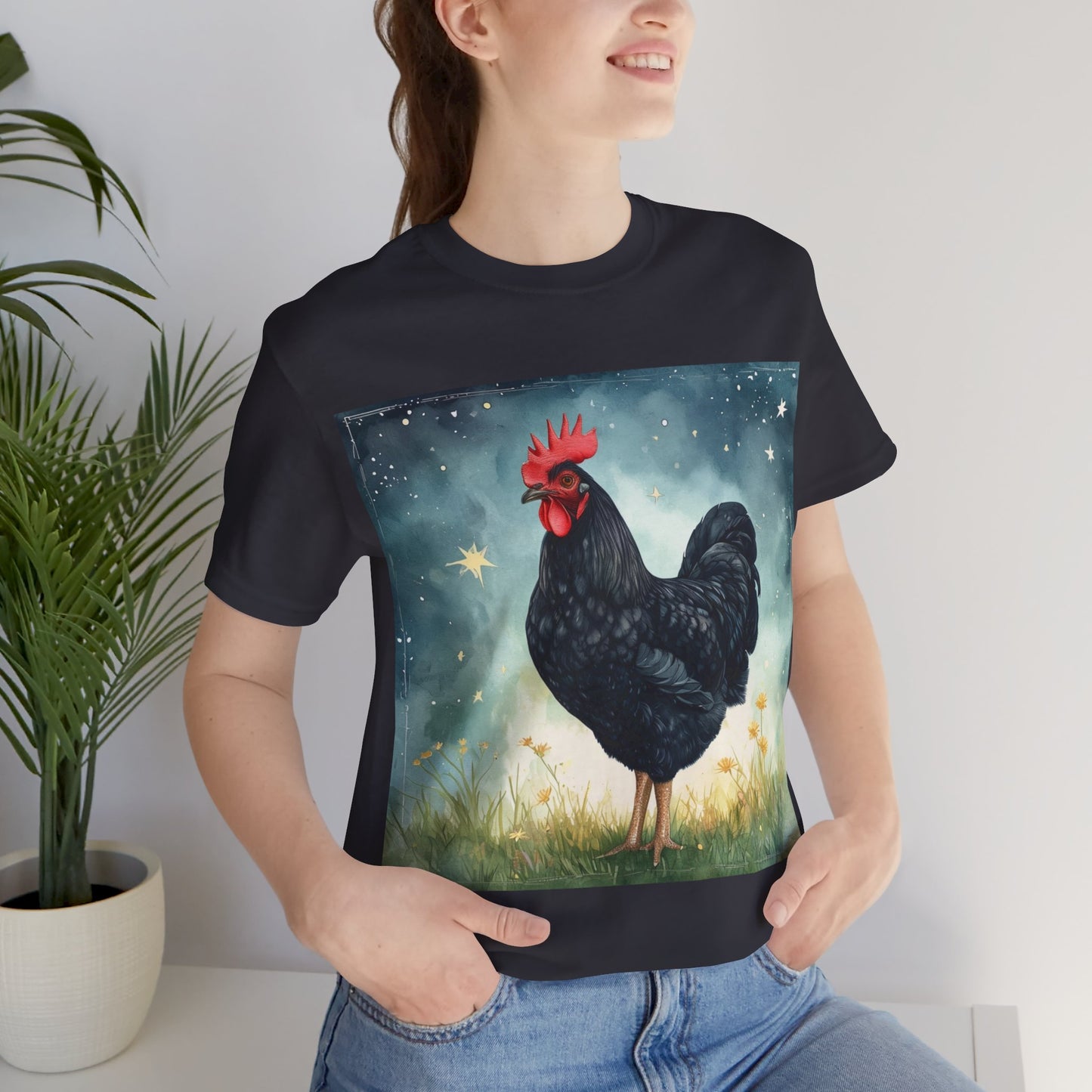 Black Chicken Unisex Jersey Short Sleeve Tee