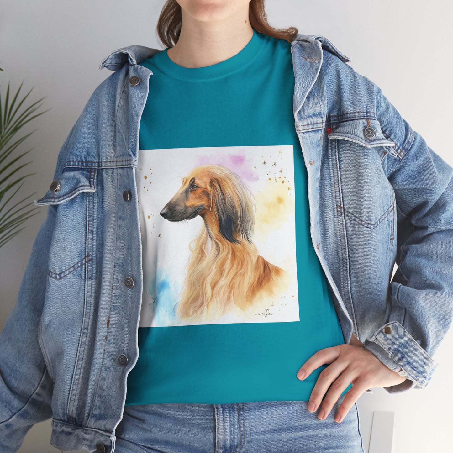 Afghan Hound Puppy Unisex Heavy Cotton Tee