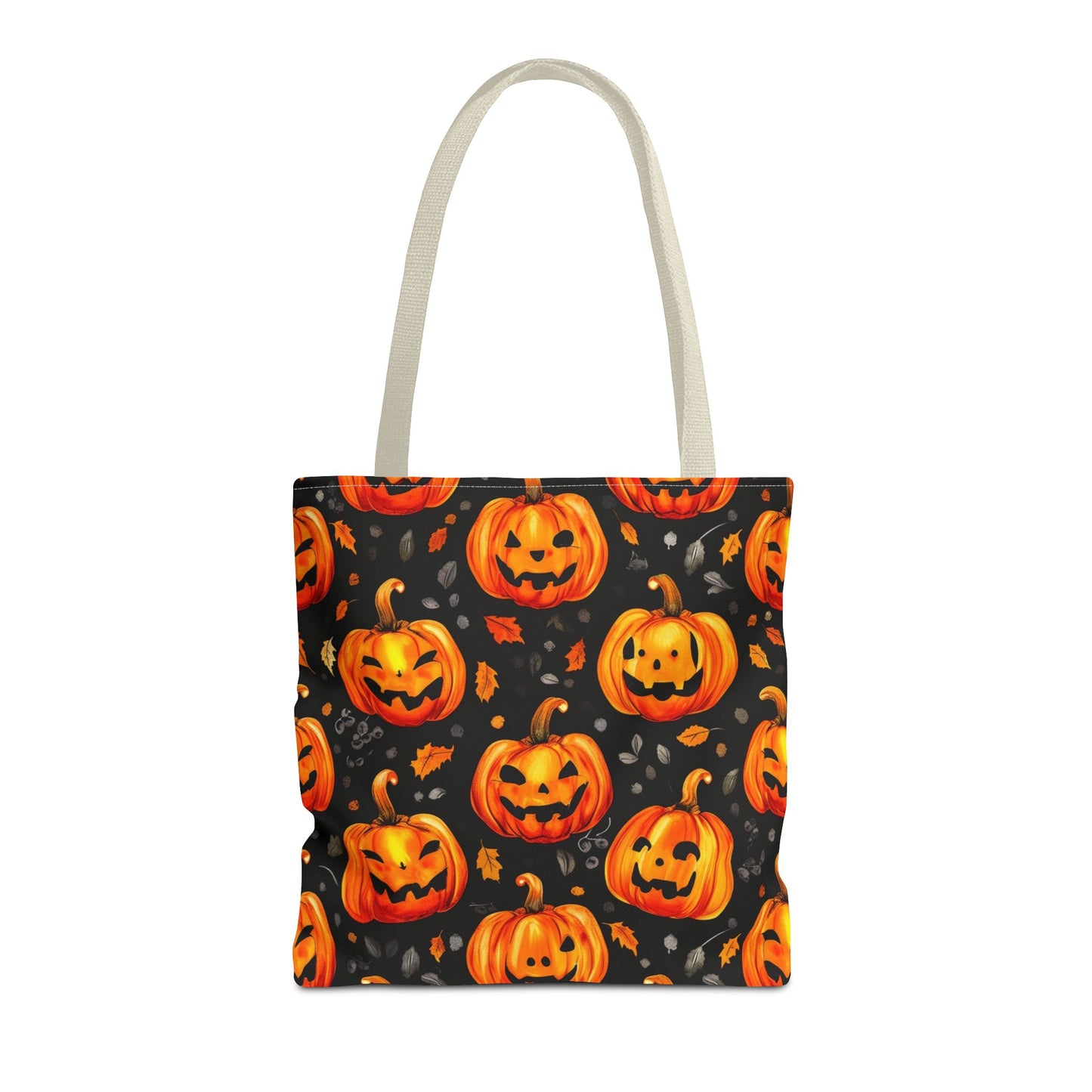 Happy Pumpkin Pattern Tote Bag (AOP)