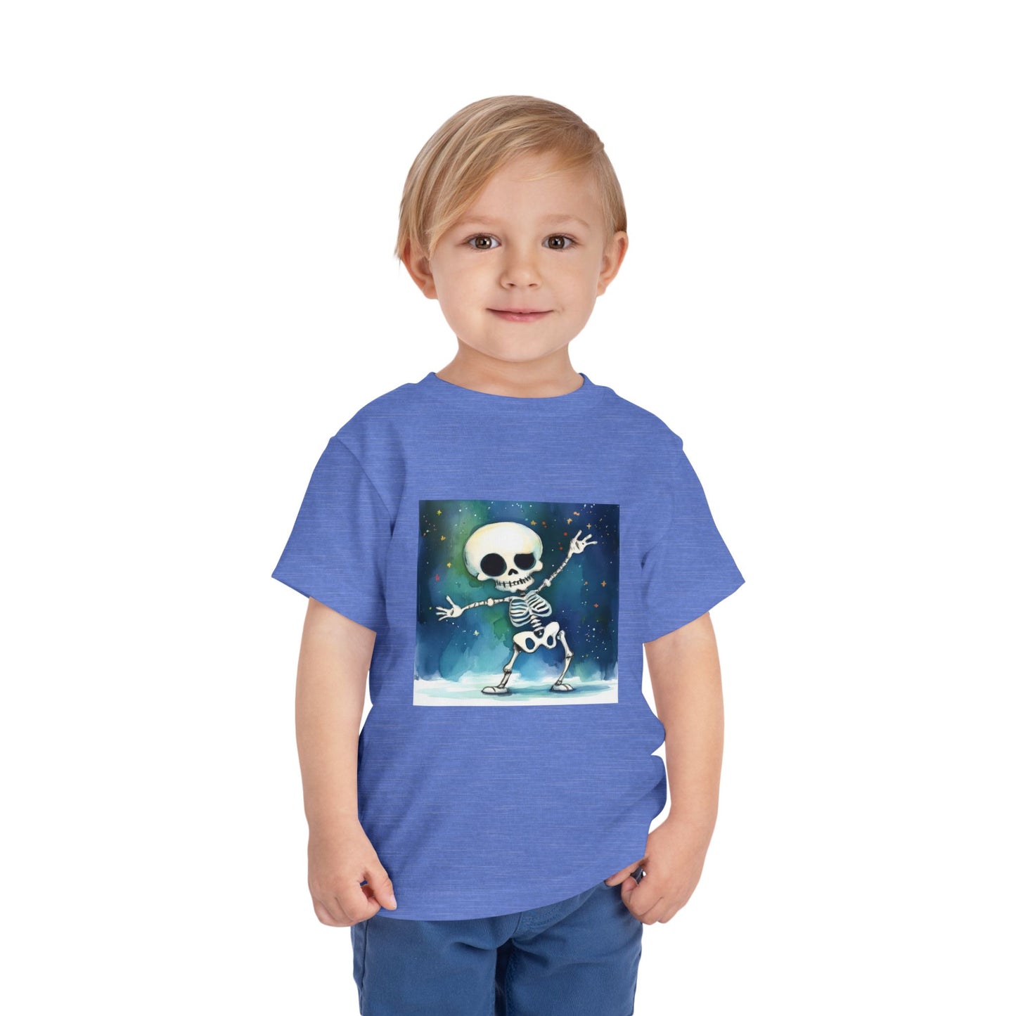 Cute Dancing Skeleton Toddler Short Sleeve Tee