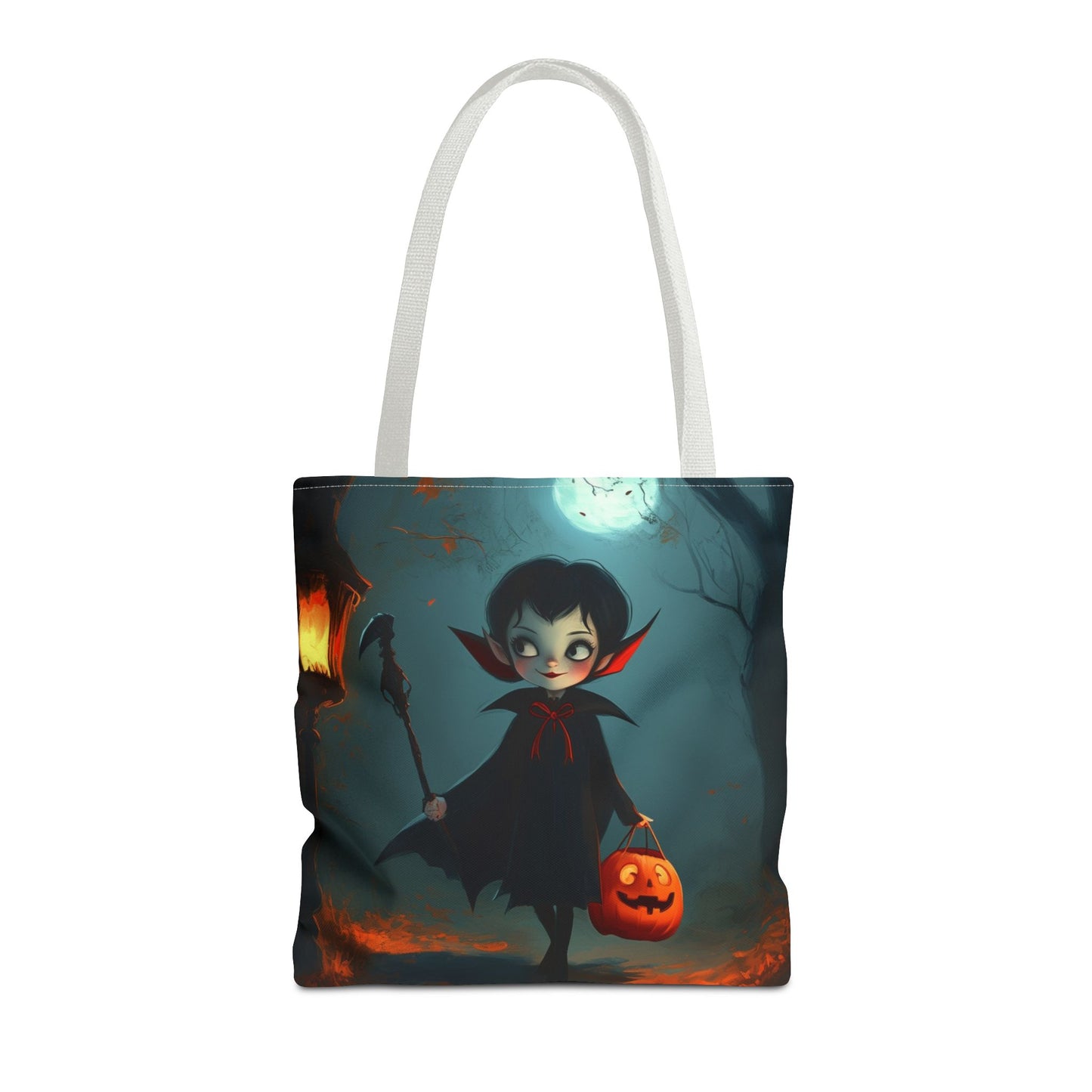 Cute Trick or Treating Vampire Tote Bag (AOP)