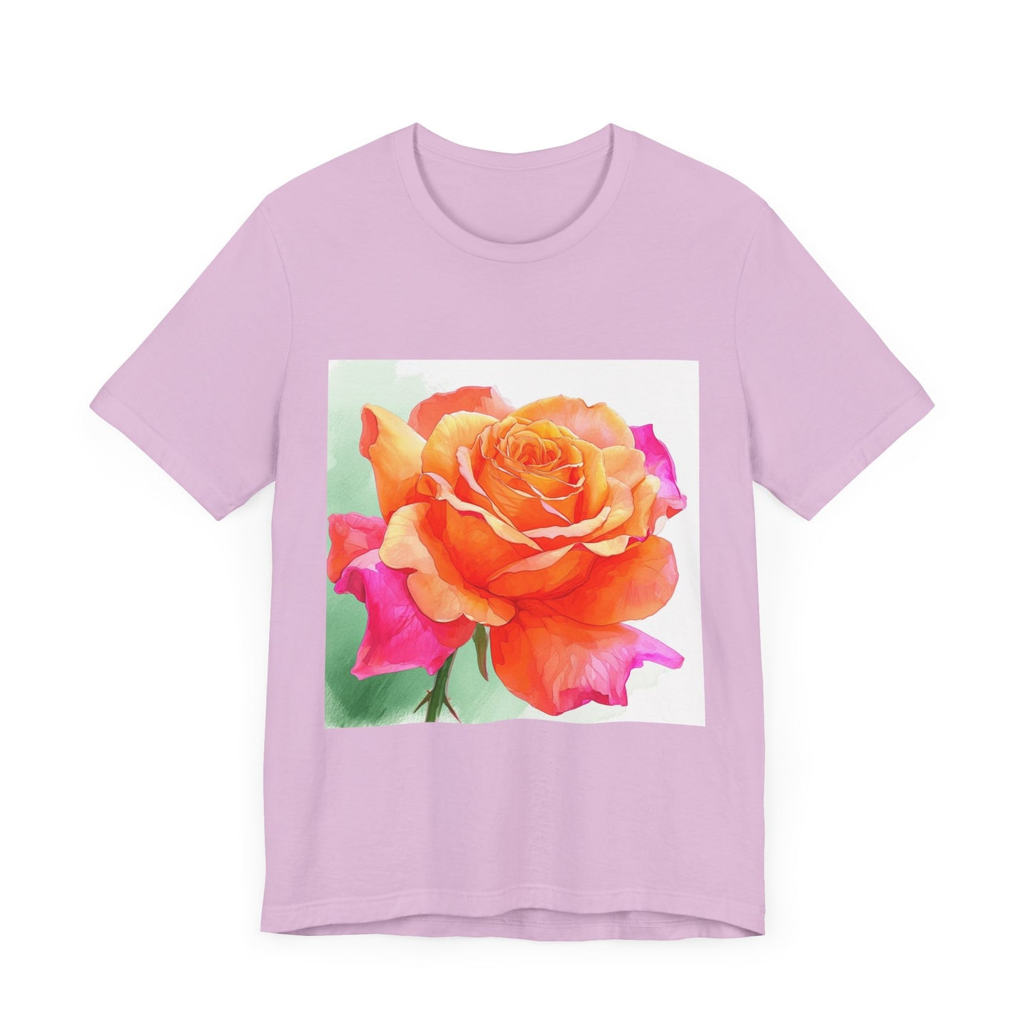 Radiant Rose Art Unisex Jersey Tee - Vibrant Rose Design