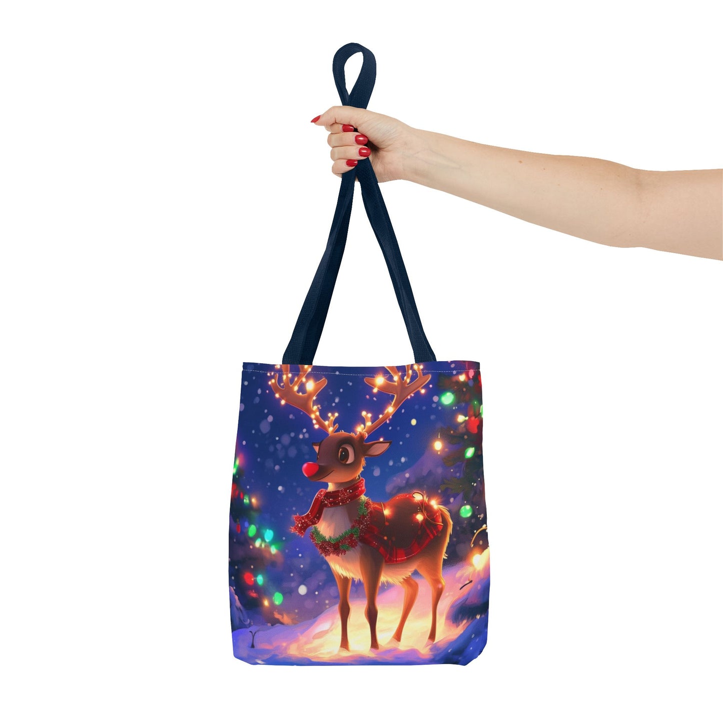 Red Nose Reindeer Tote Bag (AOP)