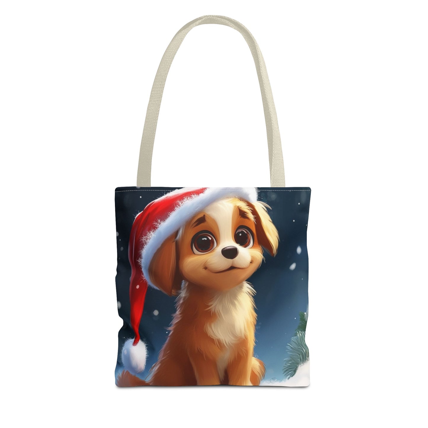 Cute Holiday Puppy Tote Bag (AOP)