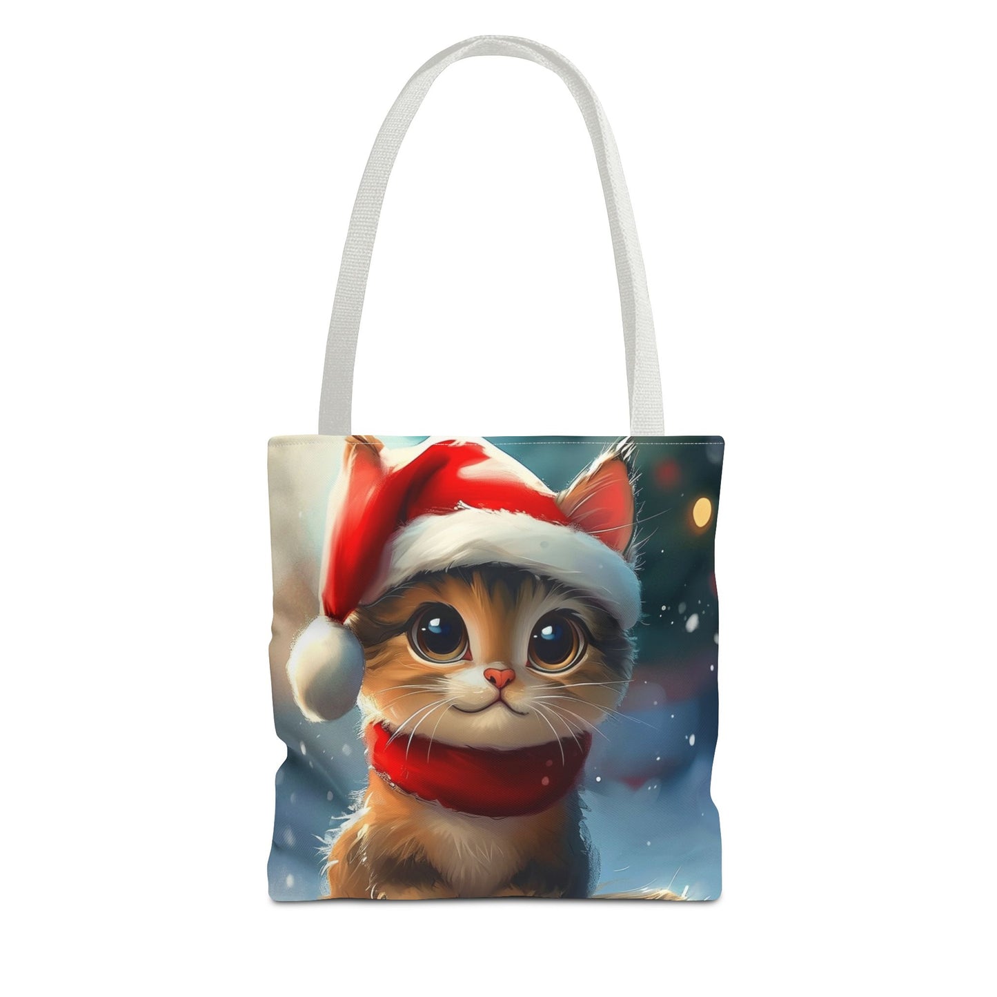 Cute Festive Kitten Tote Bag (AOP)