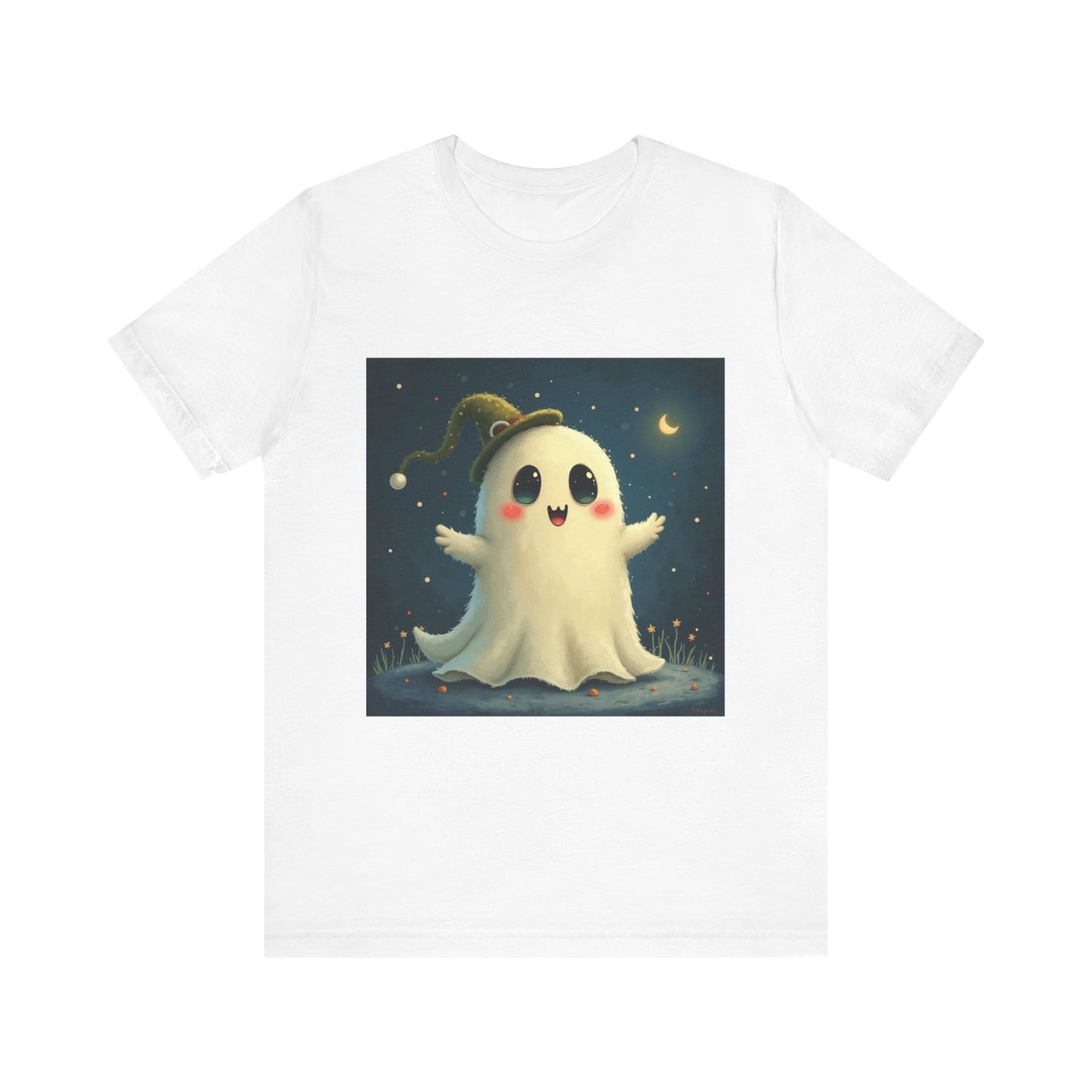 Cute Spooky Winter Ghost Unisex Jersey Tee