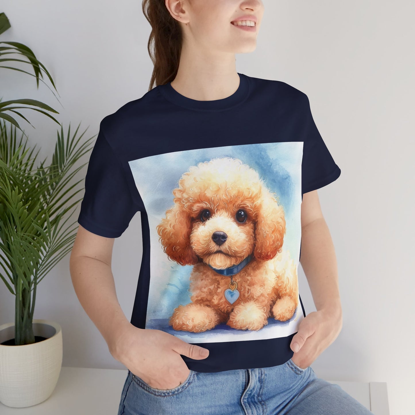 Poodle Puppy Unisex Jersey Short Sleeve Tee