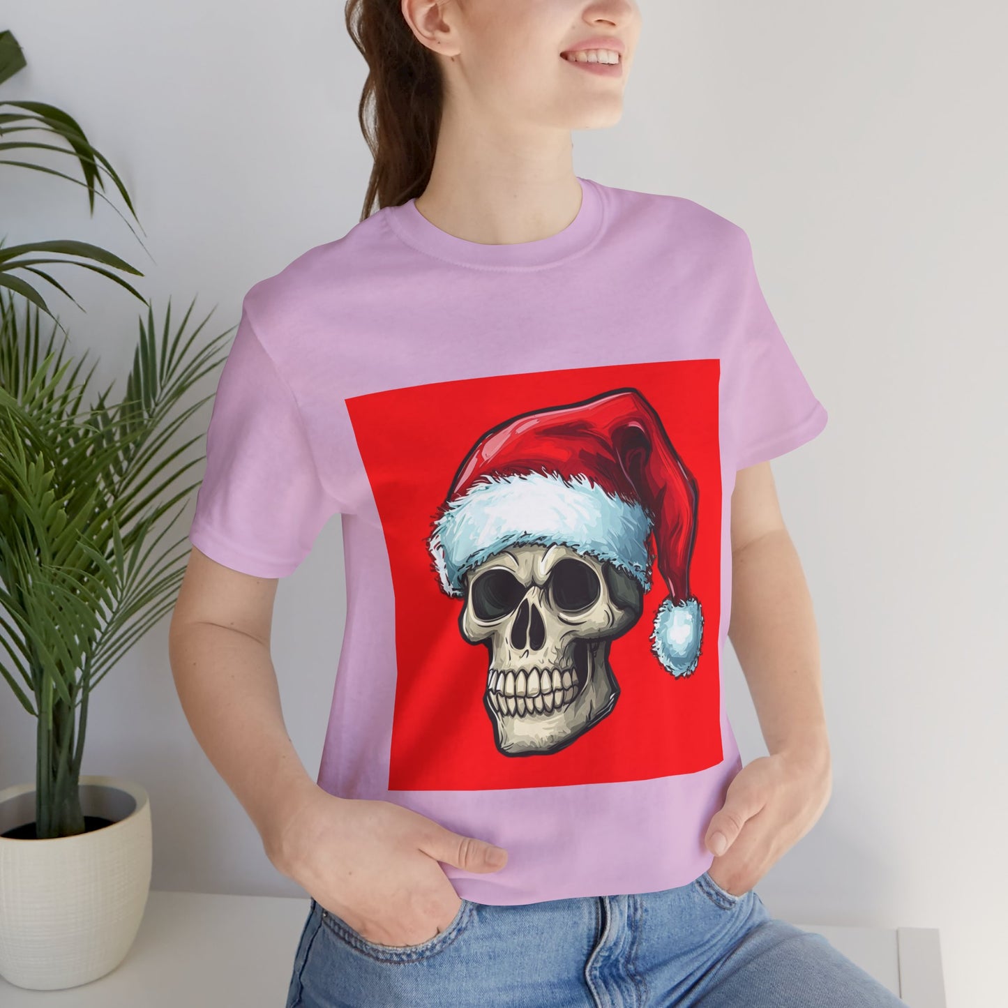 Cute Spooky Holiday Skull Unisex Jersey Tee