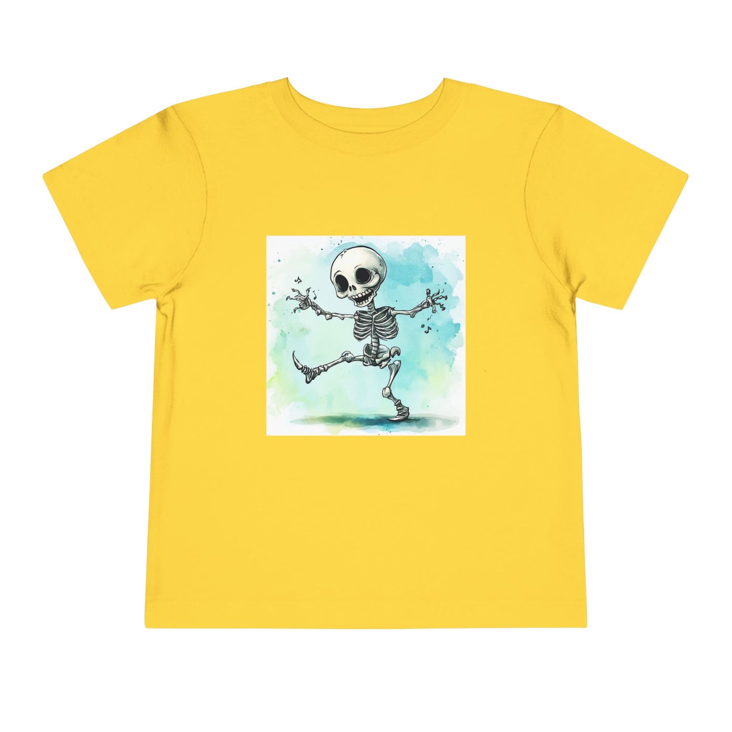 Cute Happy Skeleton Toddler Short Sleeve Tee