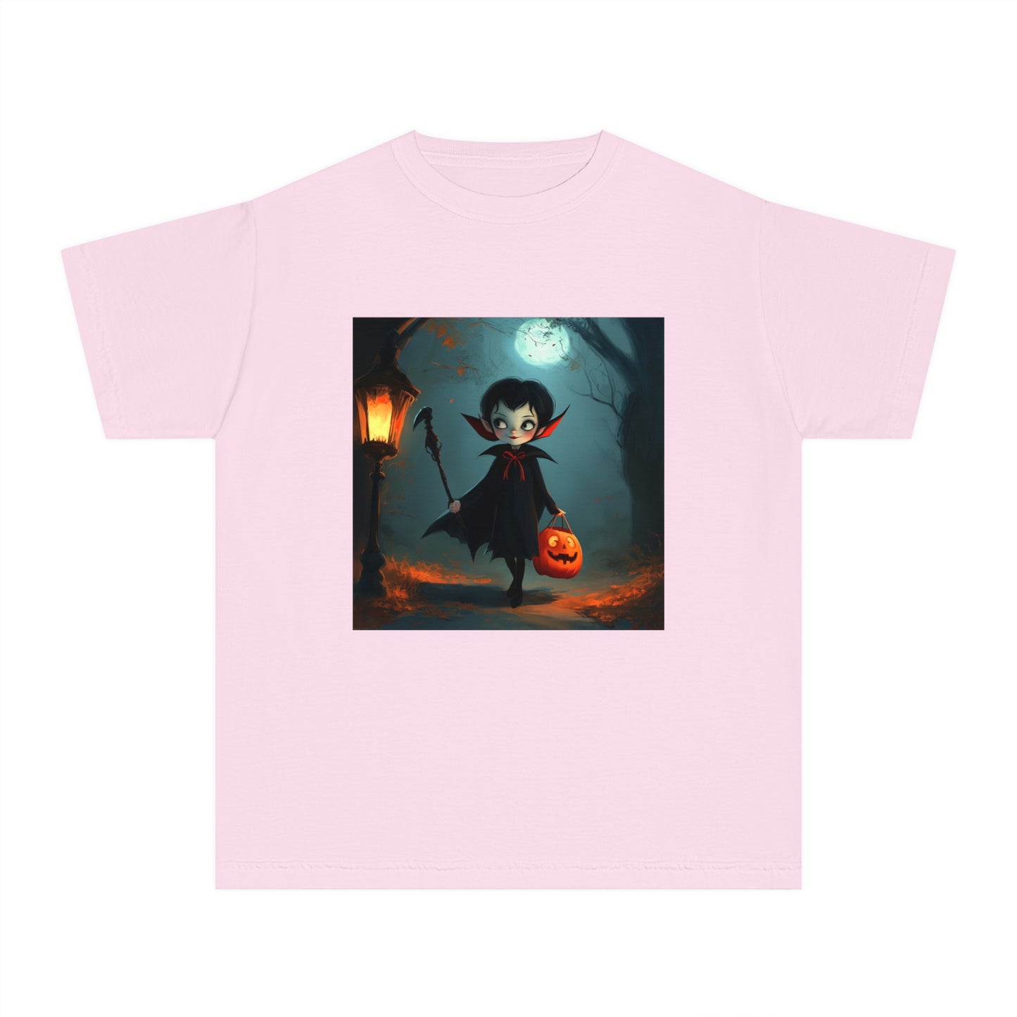 Cute Trick or Treating Vampire Youth Midweight Tee