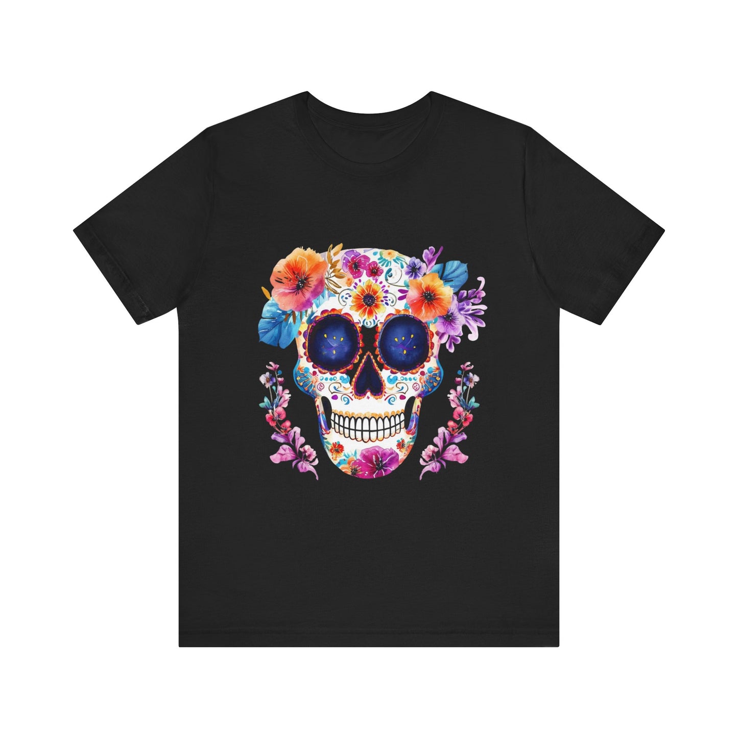 Day of the dead sugar skull Unisex Jersey Short Sleeve Tee