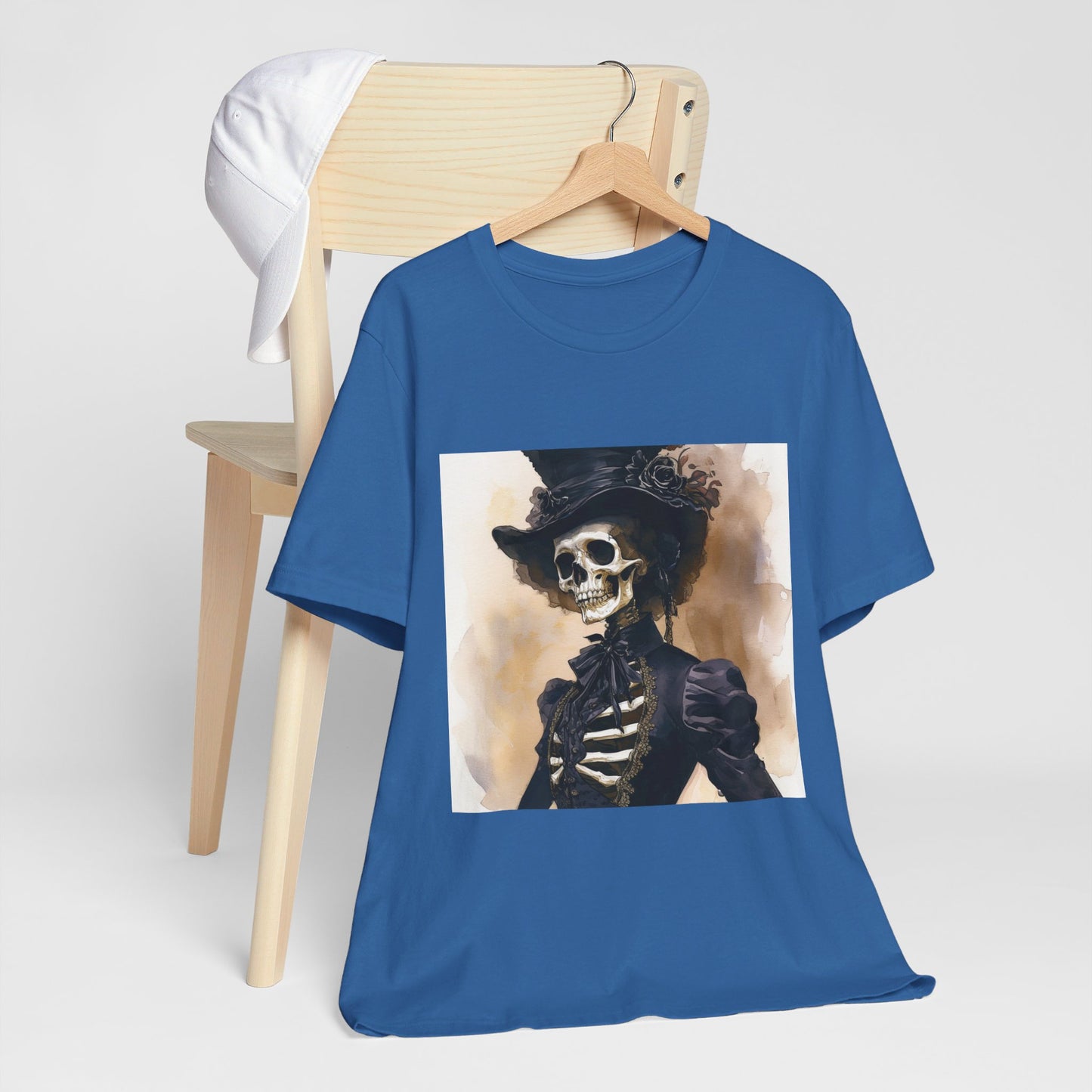 Elegant Victorian Skeleton Unisex Jersey Short Sleeve Tee