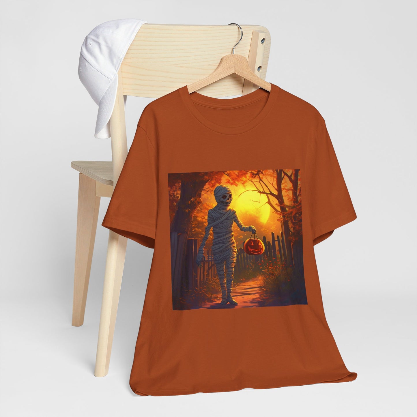 Halloween Sunset Mummy Unisex Jersey Short Sleeve Tee