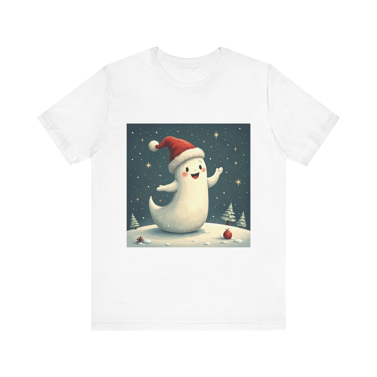 Cute Winter Ghost Unisex Jersey Tee