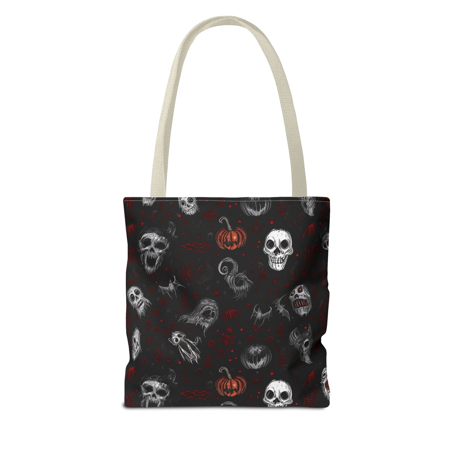 Scary Halloween Pattern Tote Bag (AOP)