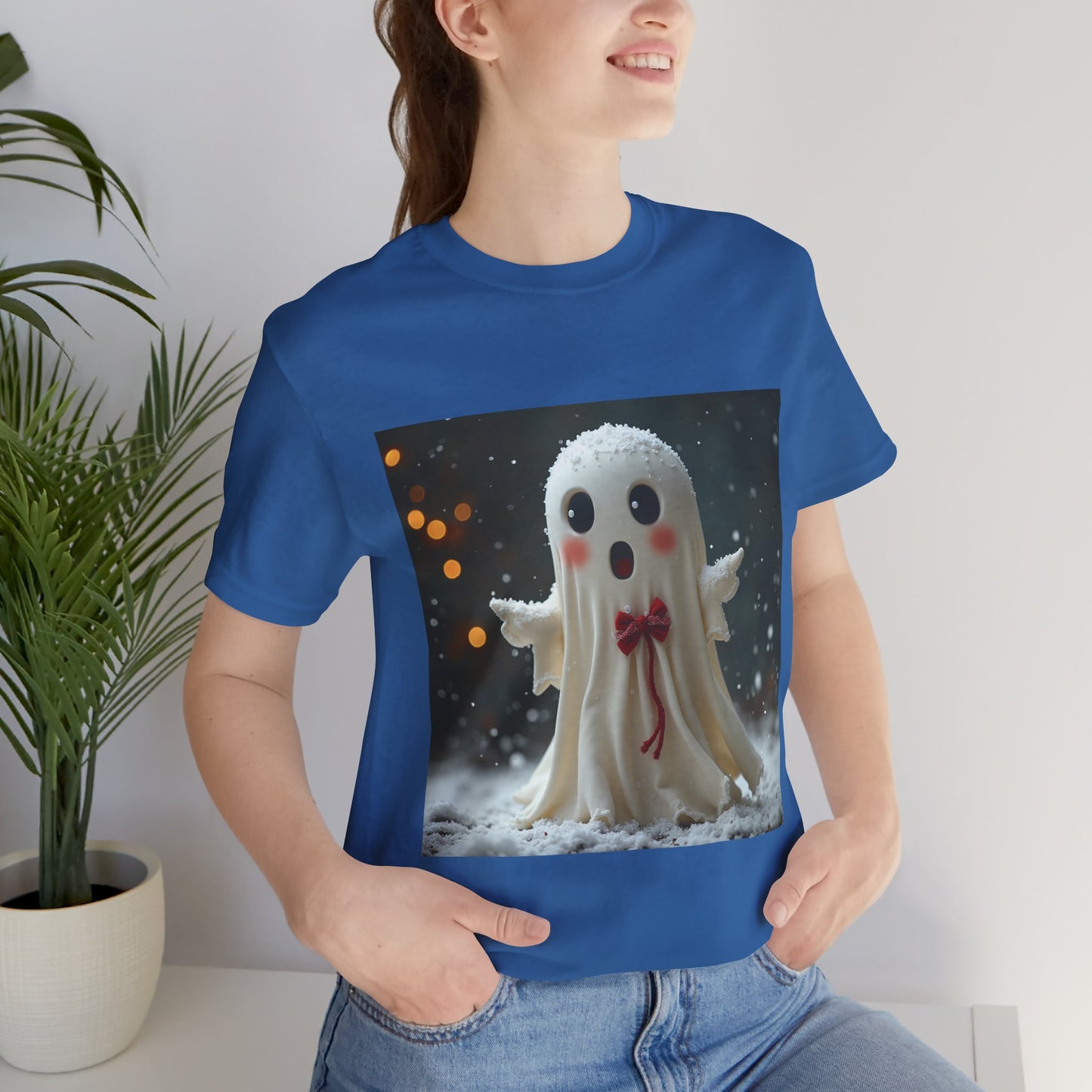 Cute Snow Ghost Unisex Jersey Tee