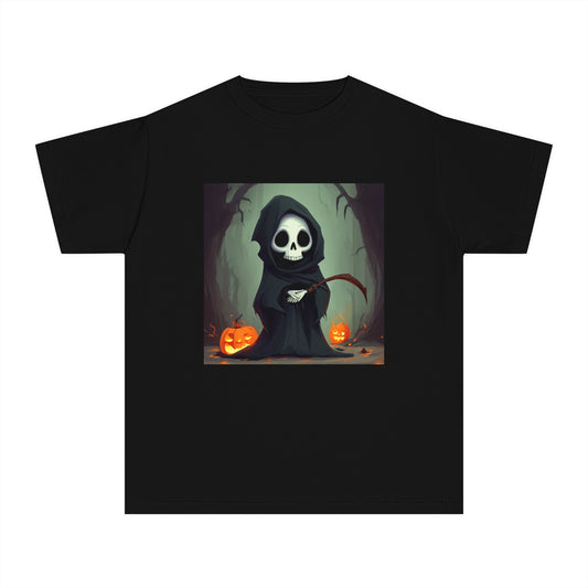 Spooky Forest Grim Reaper Youth Midweight Tee