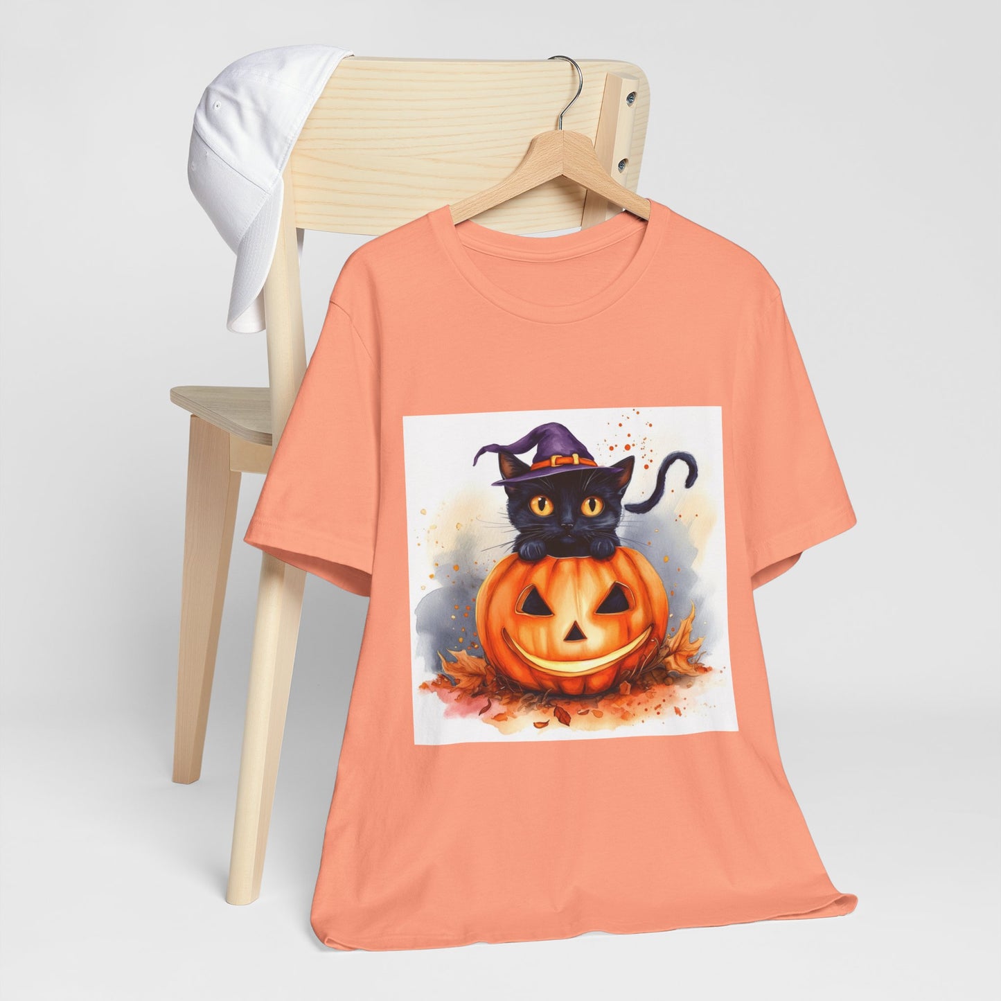 Halloween Cat Unisex Jersey Short Sleeve Tee