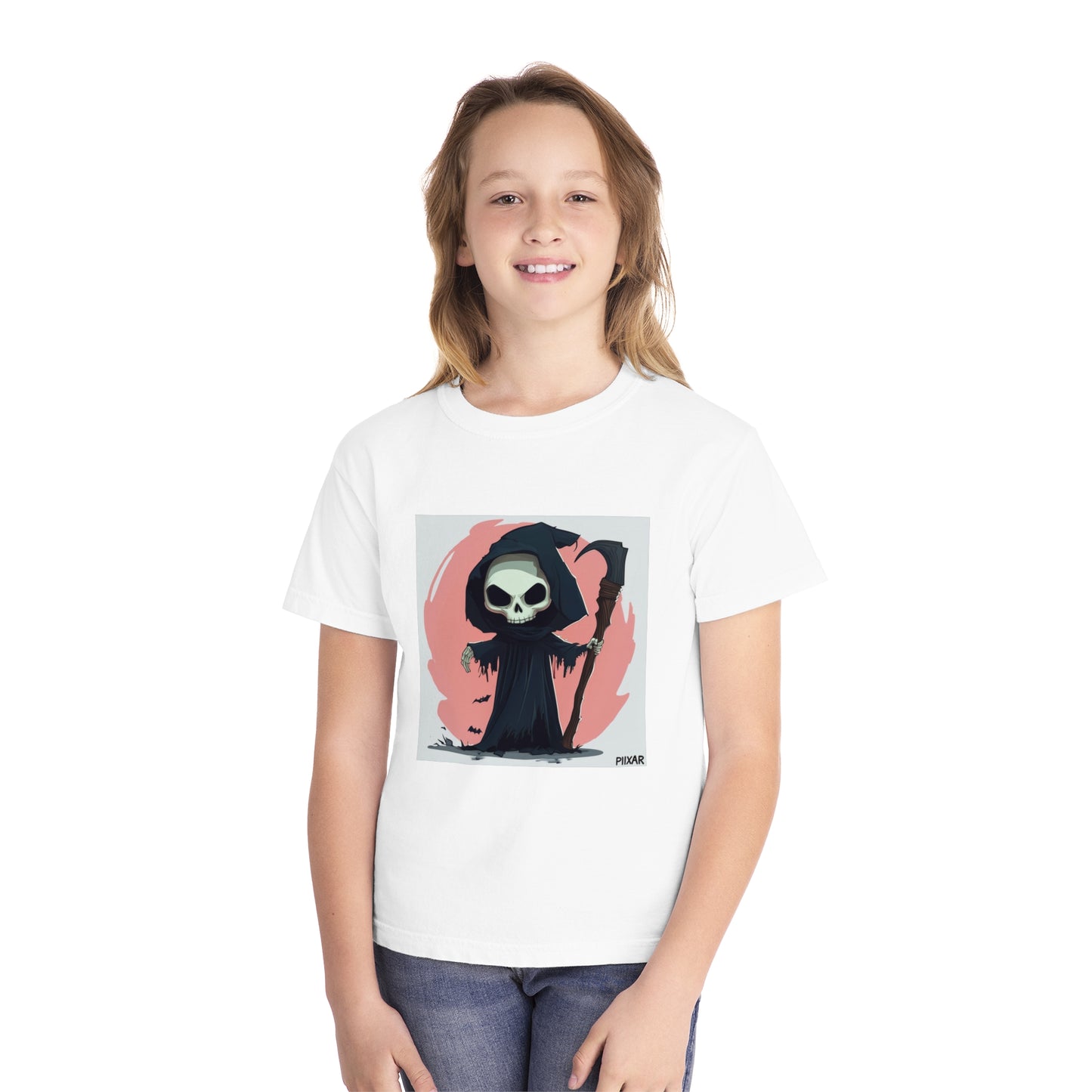 Cute Pink Grim Reaper Youth Midweight Tee