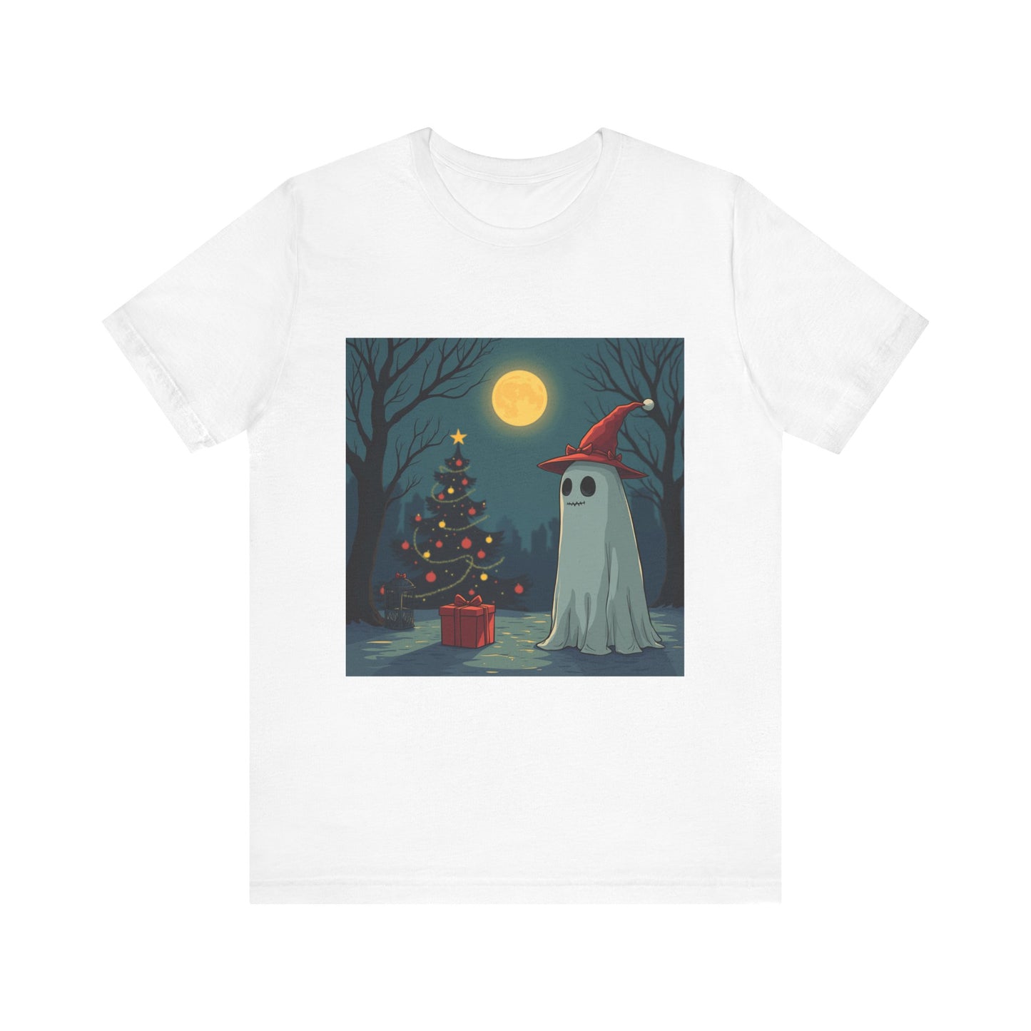 Comic Holiday Ghost Unisex Jersey Tee