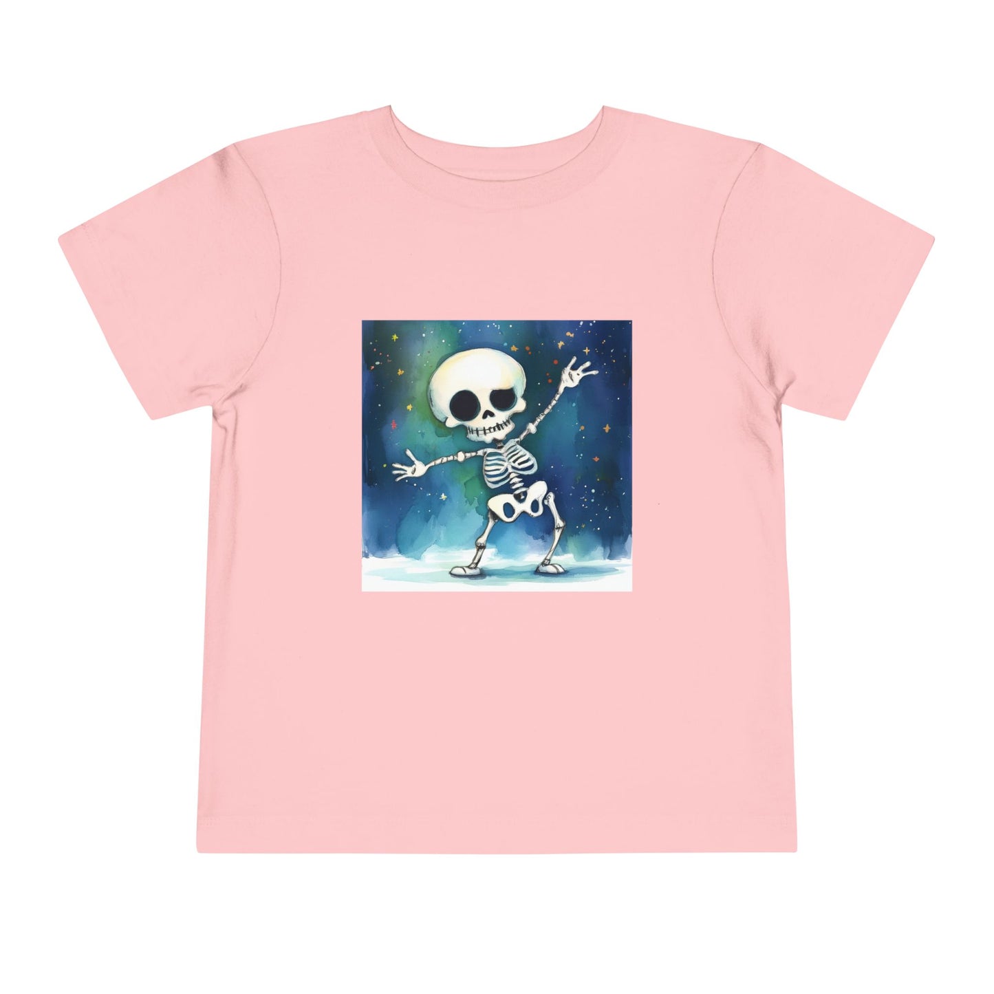 Cute Dancing Skeleton Toddler Short Sleeve Tee