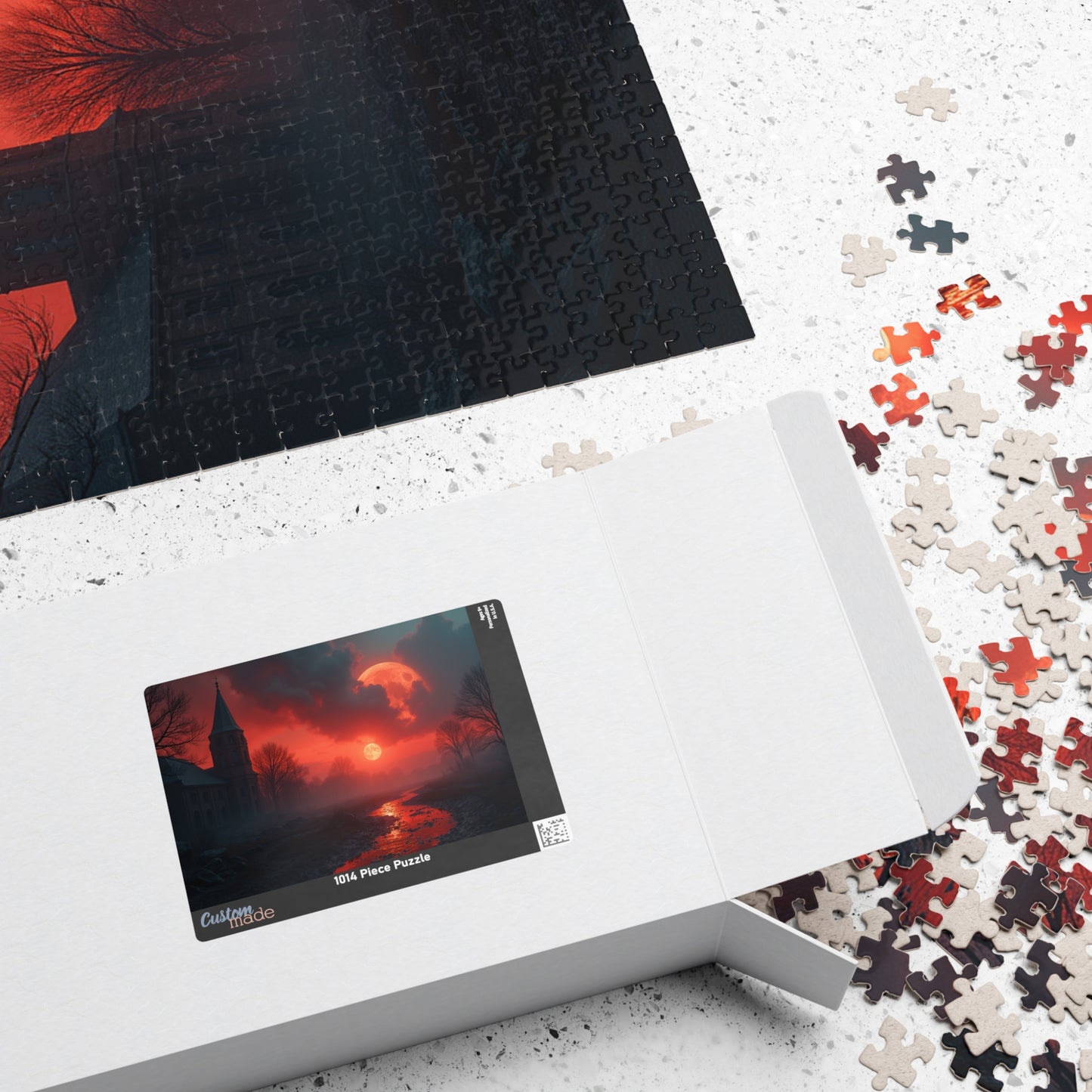 Red Moon Landscape Puzzle (110, 252, 520, 1014-piece)