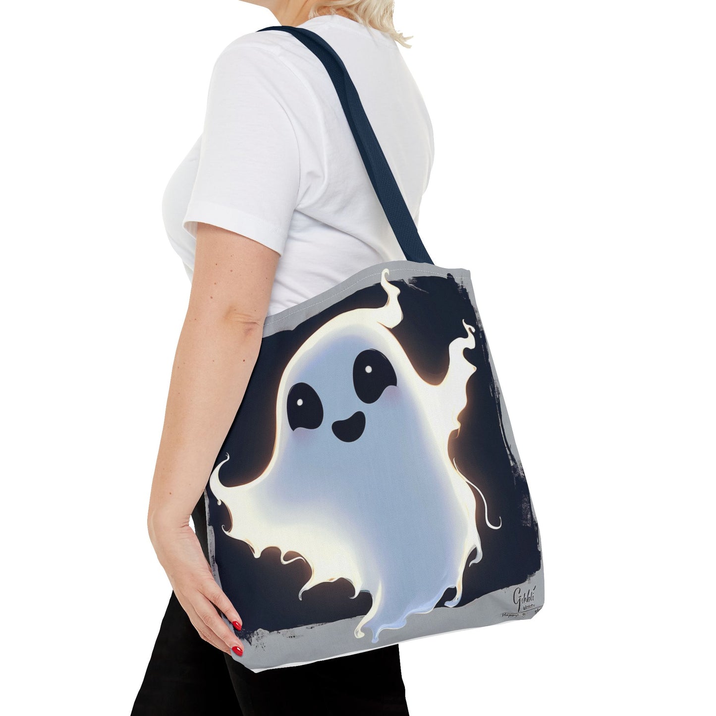 Cute Happy Ghost Tote Bag (AOP)